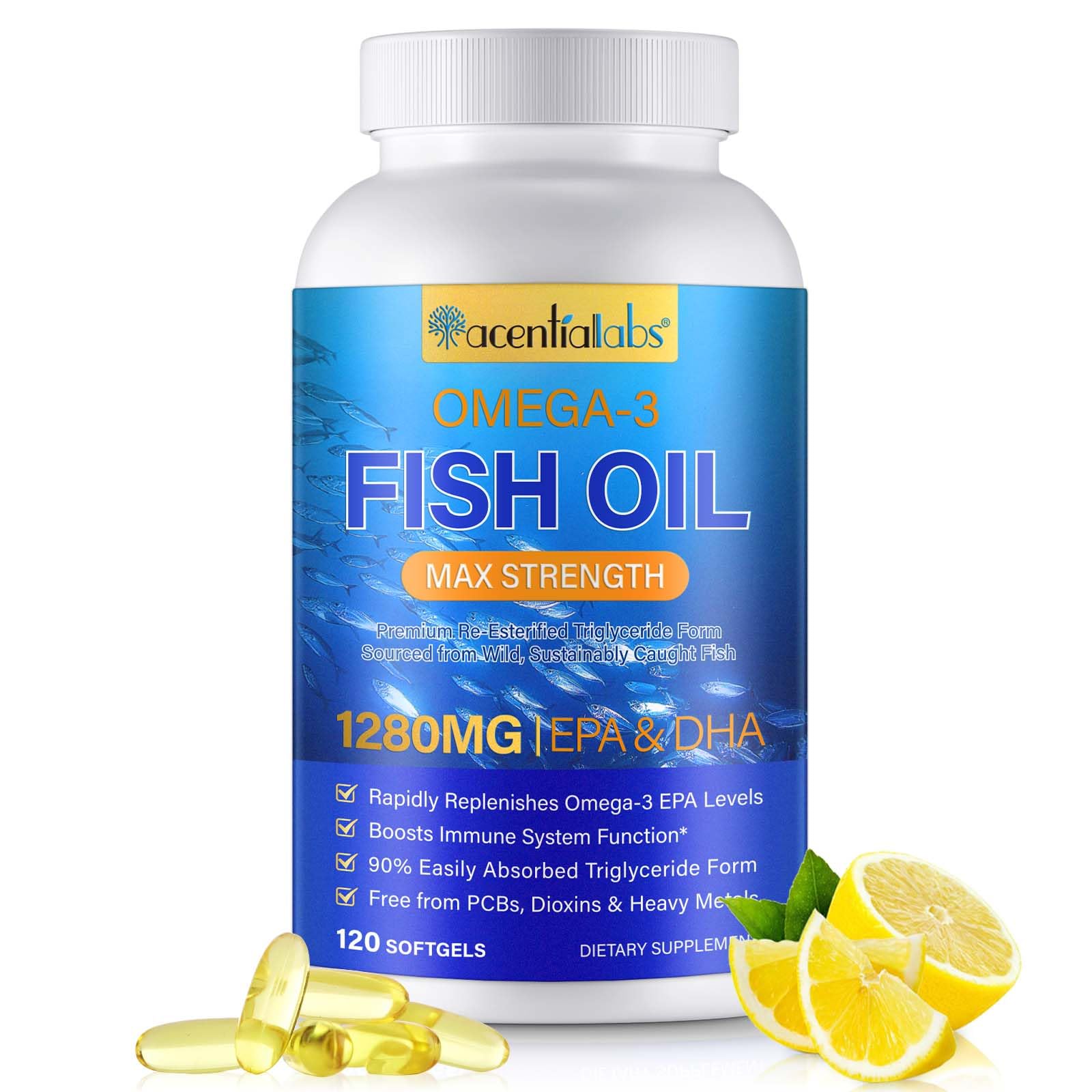 AEBEFBAW Omega 3 Fish Oil Softgels 120 Softgels