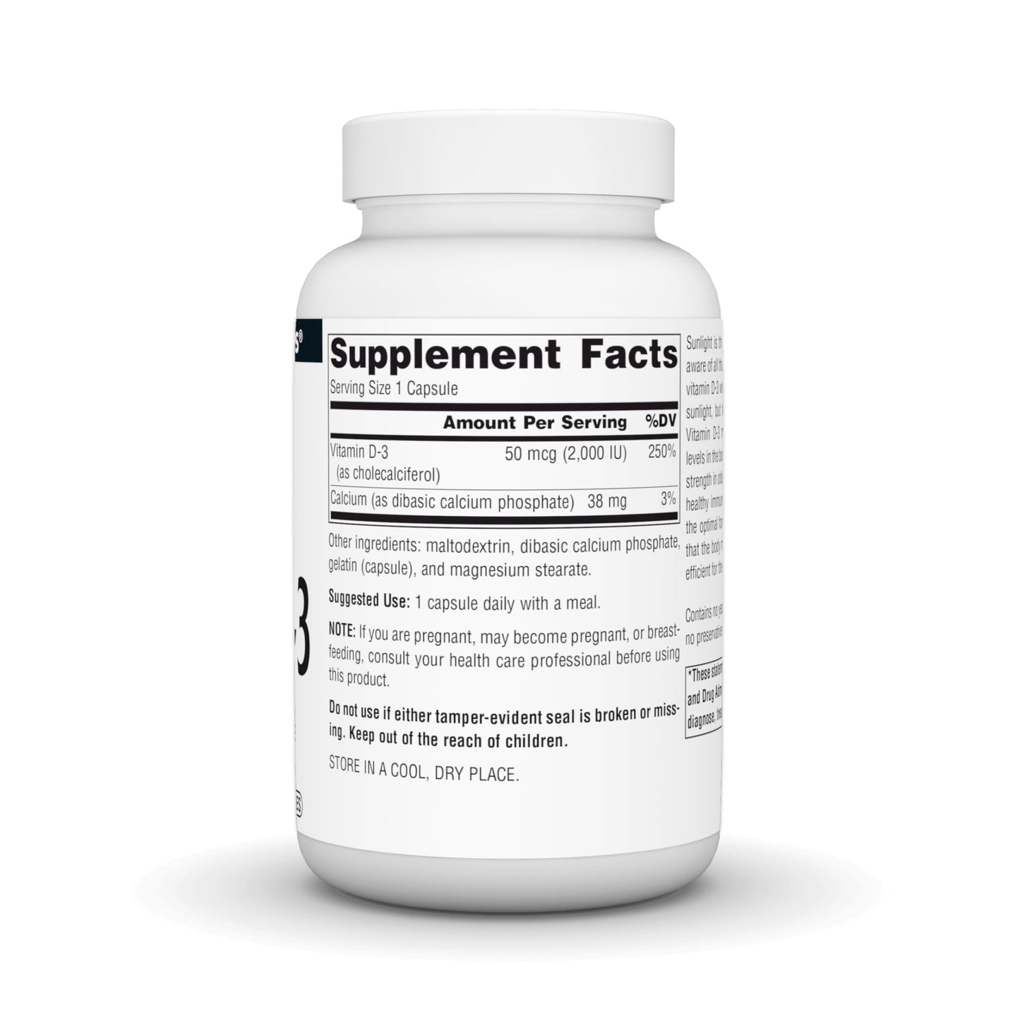 Source Naturals Vitamin D-3 Bioactive Form for Bone & Immune Health 50 mcg (2000 IU) Capsules, 200 Count