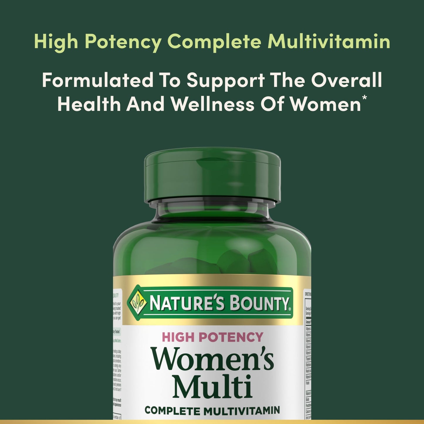 Nature's Bounty High Potency Women's Complete Multivitamin with Vitamin C Caplets 120