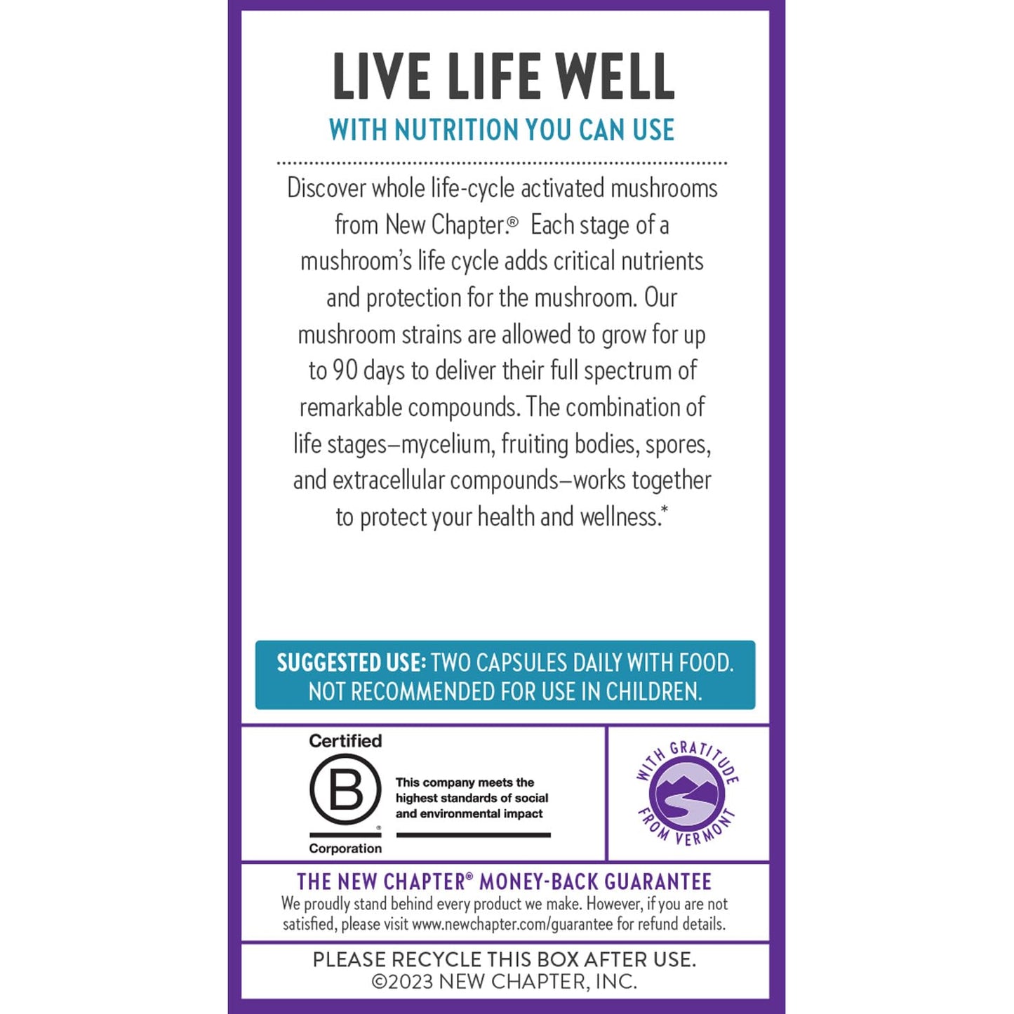 New Chapter LifeShield Mind Force Mushroom Supplement Capsules, 60 Count
