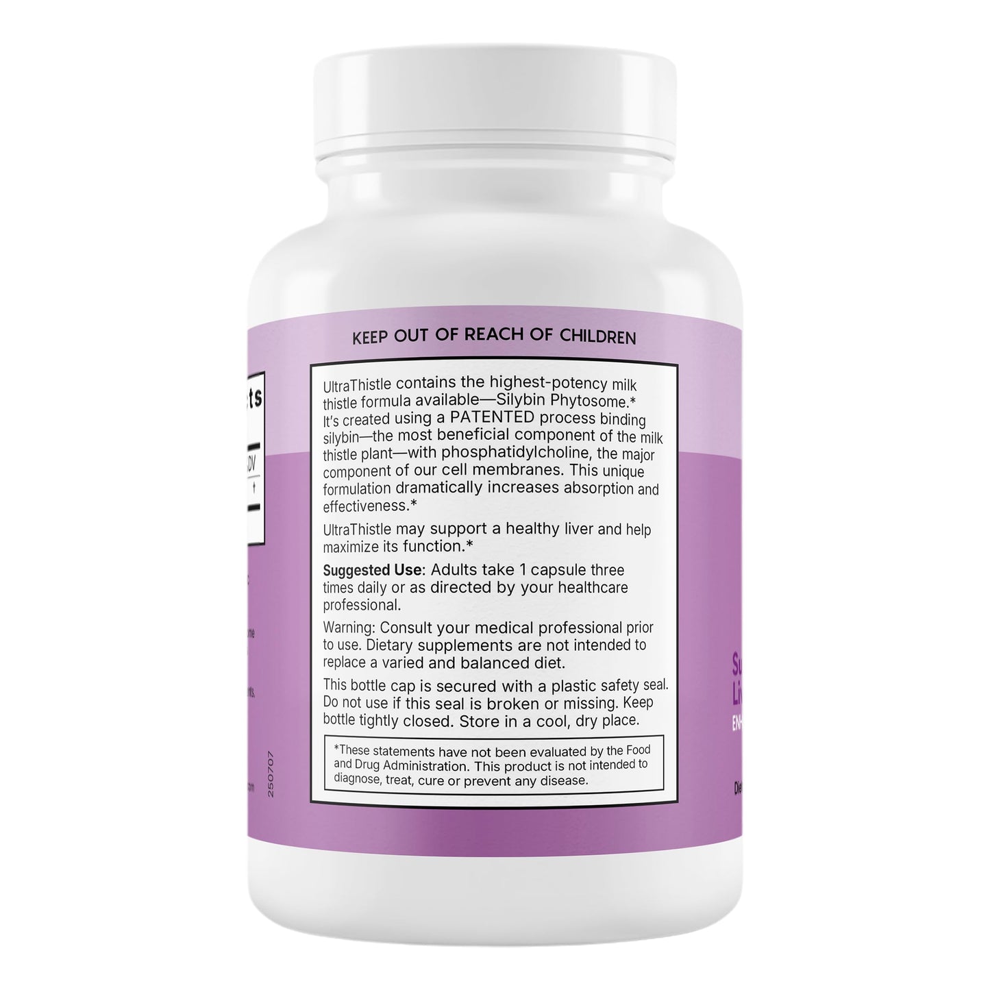Natural Wellness UltraThistle Advanced Milk Thistle Supplement Capsules 90 Count
