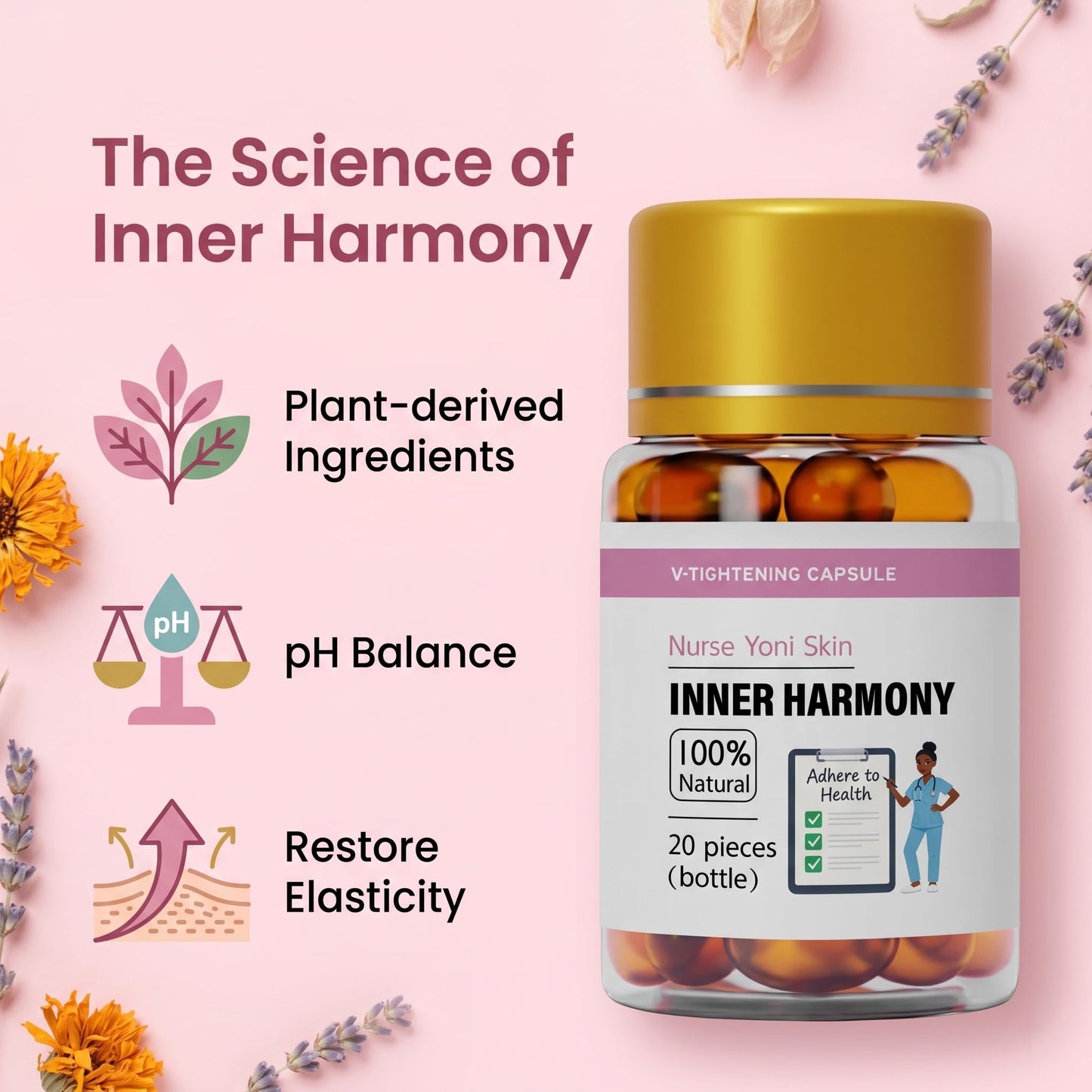 Nurse Yoni Skin Inner Harmony for Women Capsule, 1 Count
