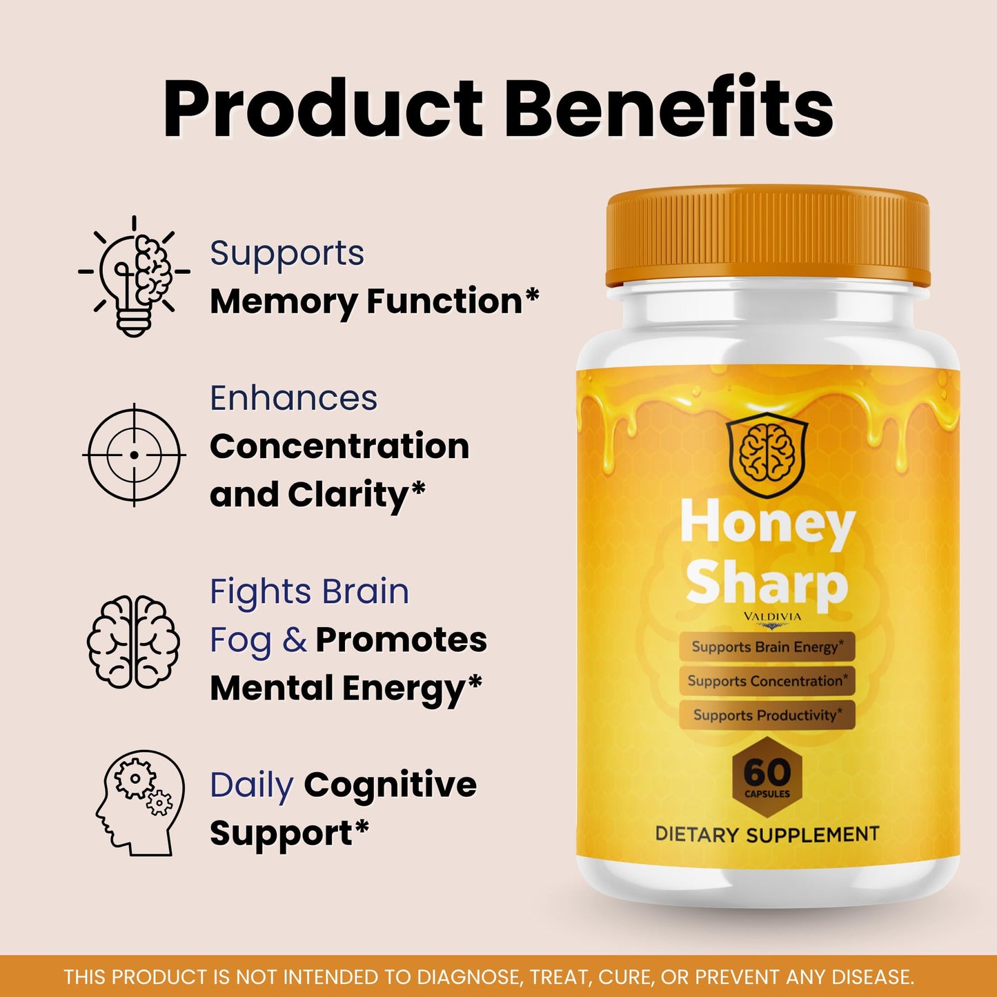 Valdivia HoneySharp Capsules, 60 Count