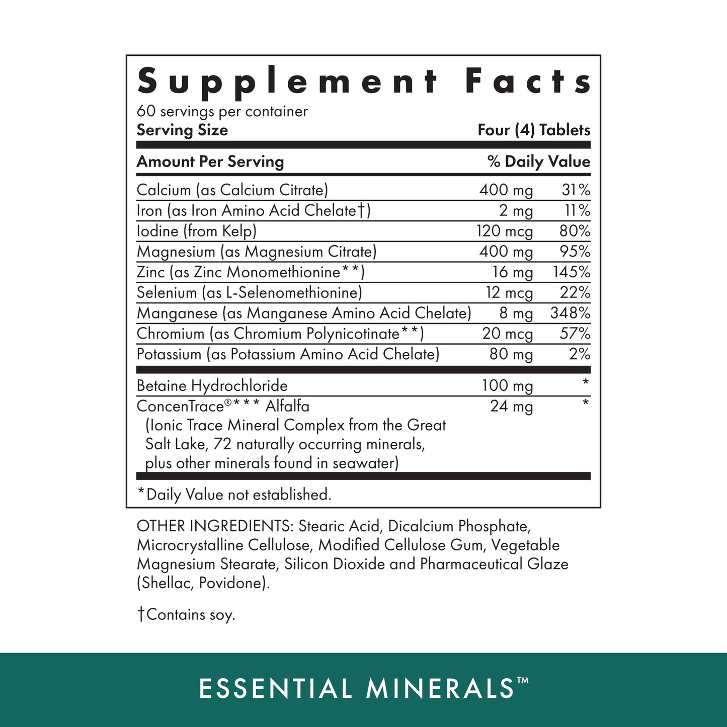 Michael's Essential Minerals Tablets 240 Count