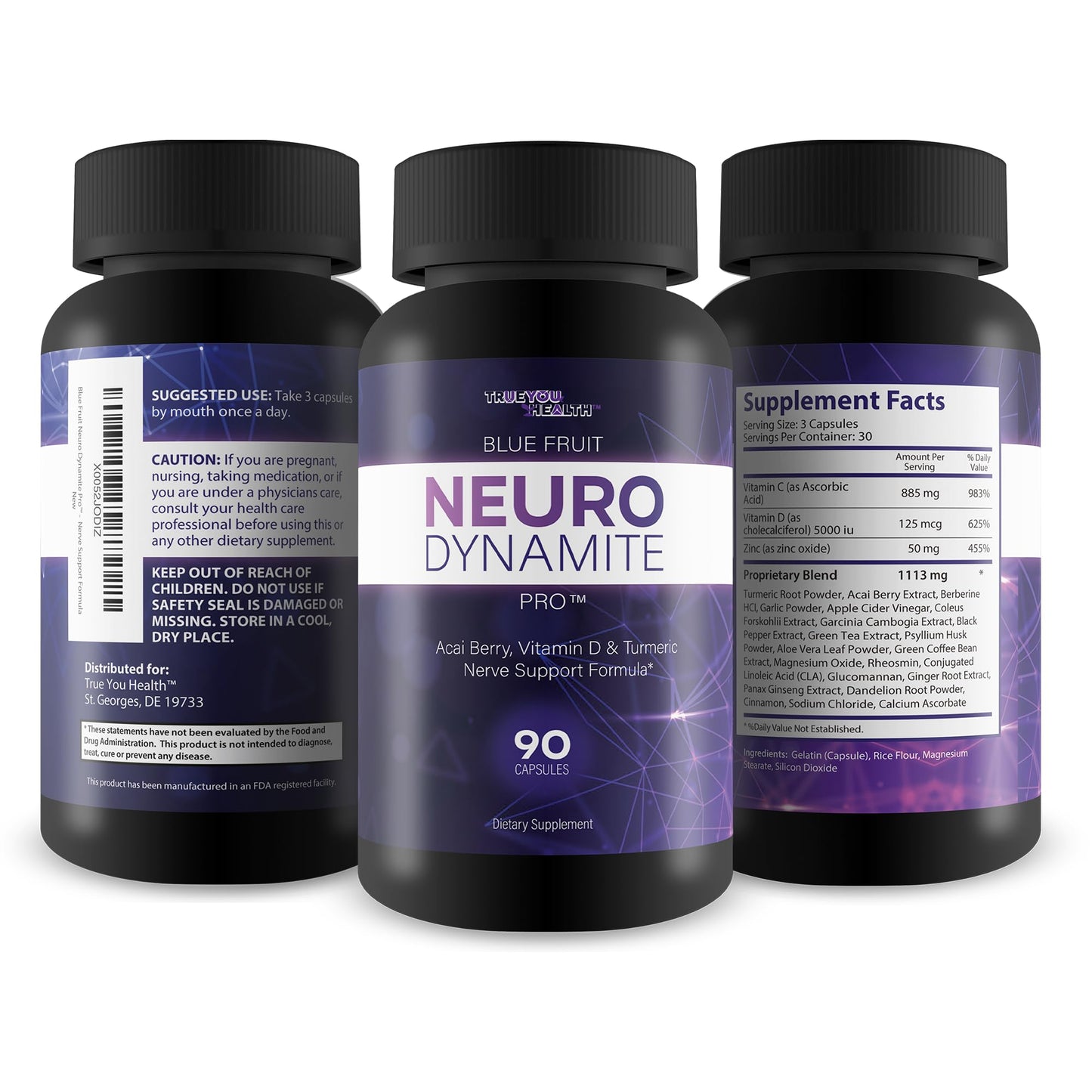 True You Health Neuro Dynamite Pro Capsules, 90 Count
