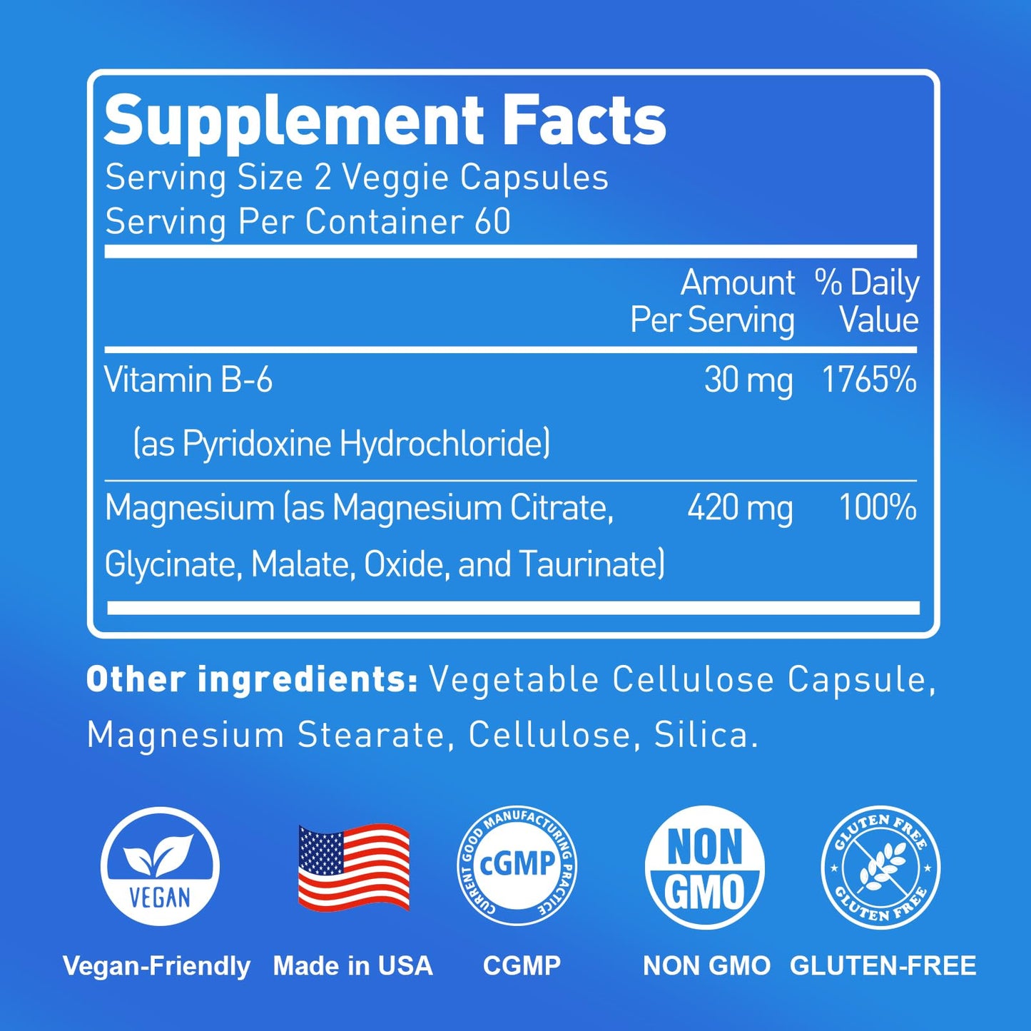 Novafun Magnesium B6 Supplement 120 Capsules