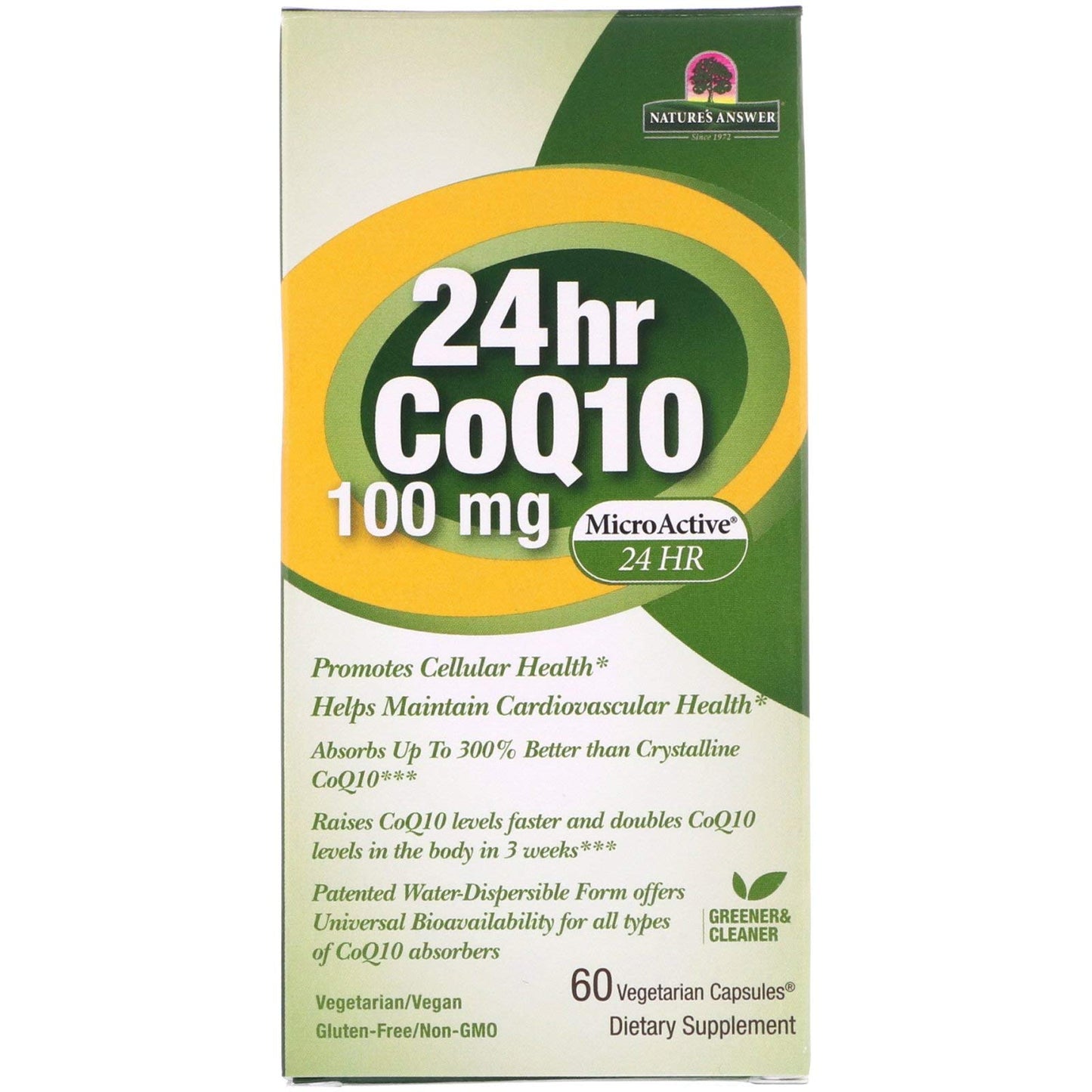 Genceutic Naturals CoQ10 24hr 100mg Capsule, 1 Count