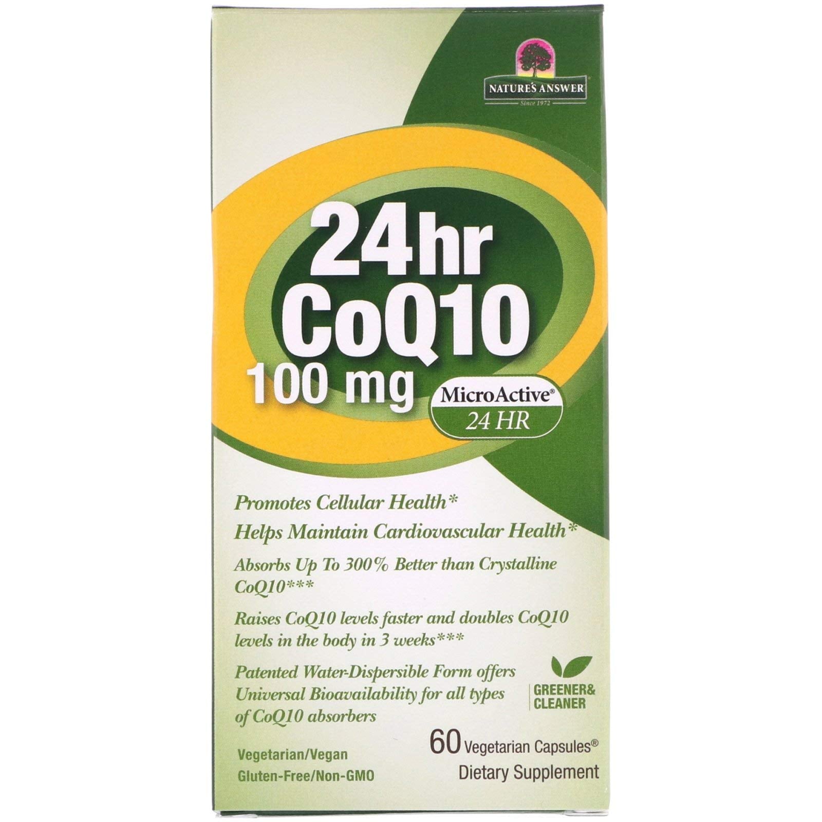 Genceutic Naturals CoQ10 24hr 100mg Capsule, 1 Count