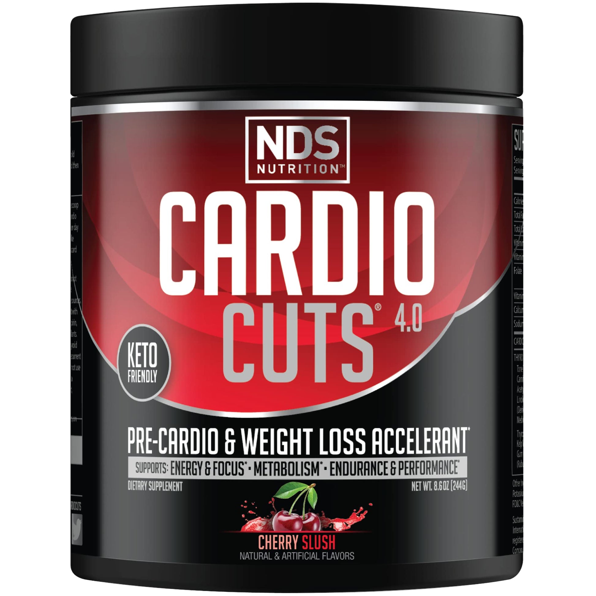 Cardio Cuts NDS Nutrition 4.0 Cherry Slush Flavor Powder 8.6 Ounces