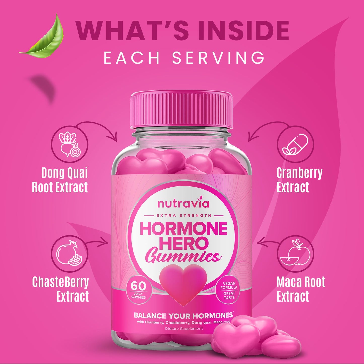 Nutravia Hormone Balance For Women Gummies 60 Count