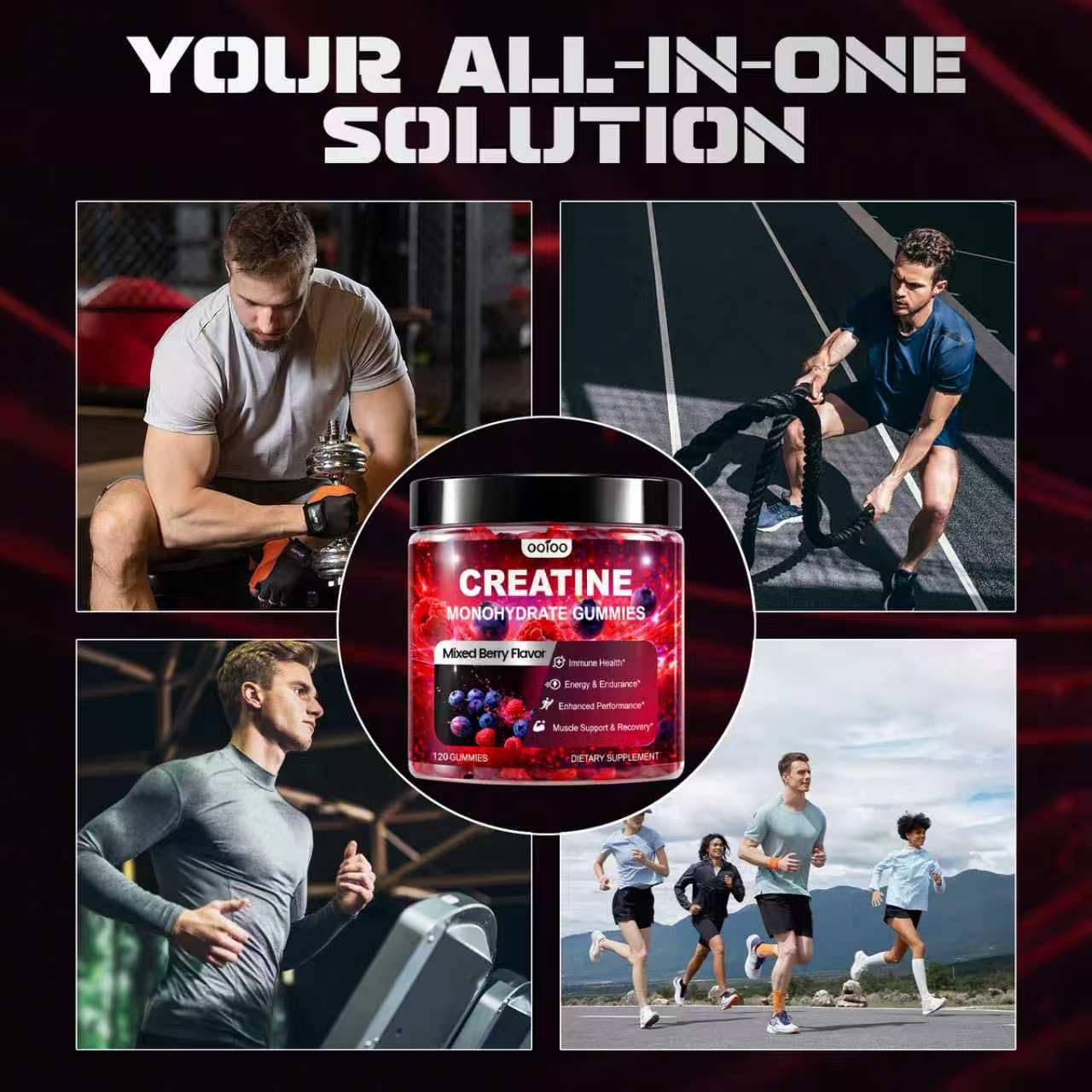 ooioo Creatine Monohydrate Gummies 120 Gummies
