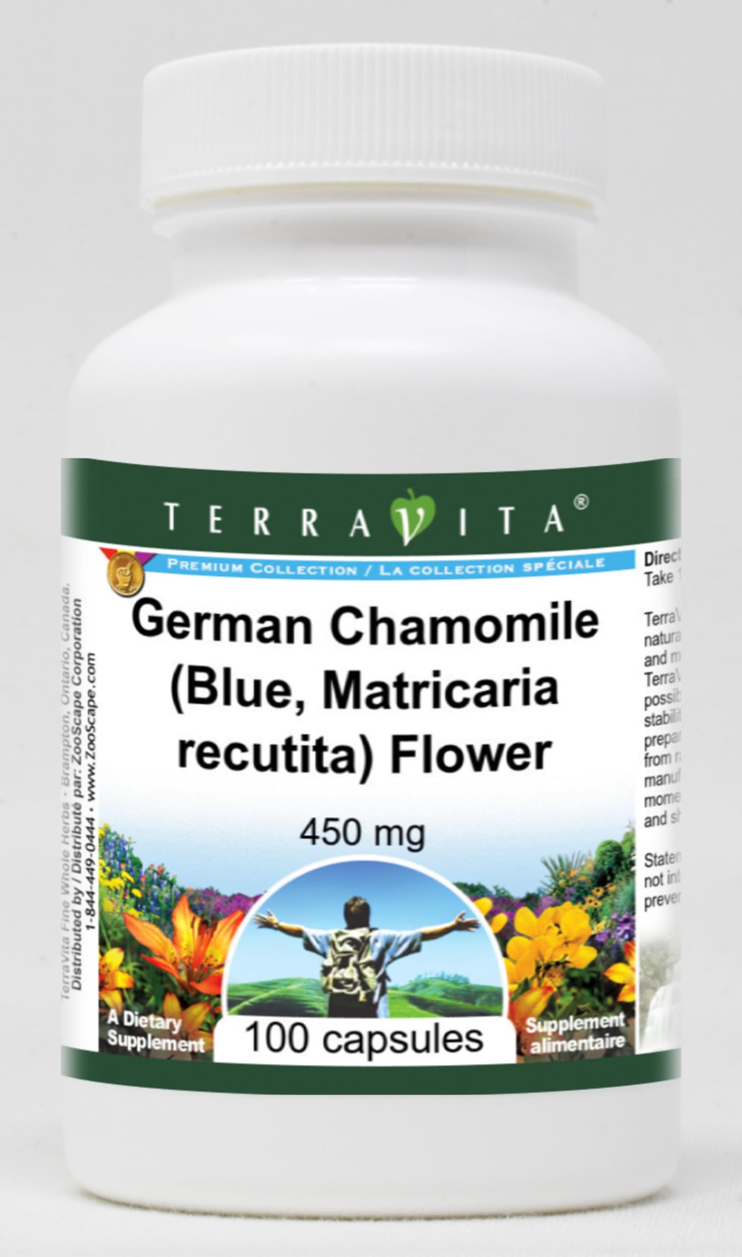 Terravita German Chamomile 450 mg Capsules, 100 Count