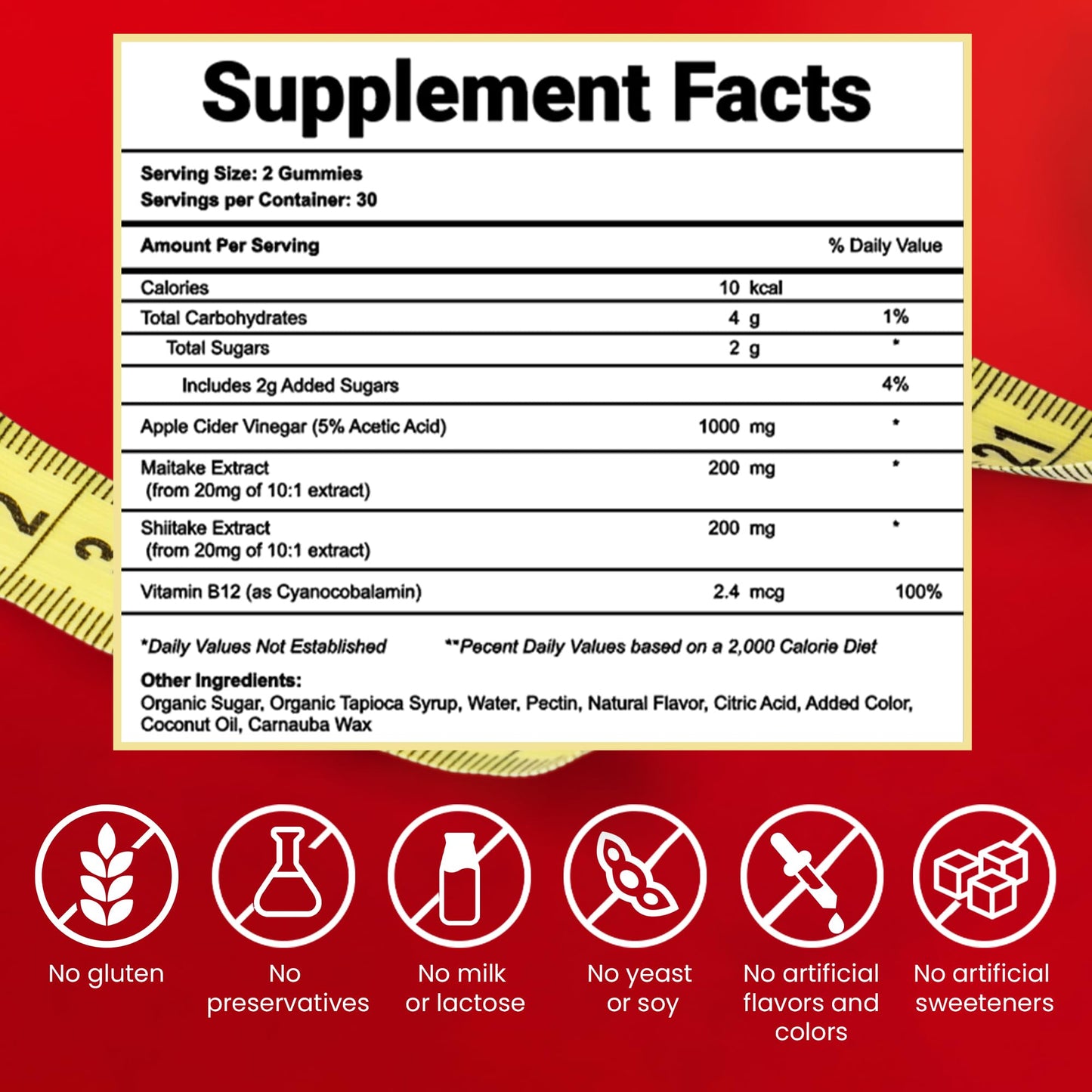 FNDMNTL Apple Cider Vinegar Gummies 60 Count