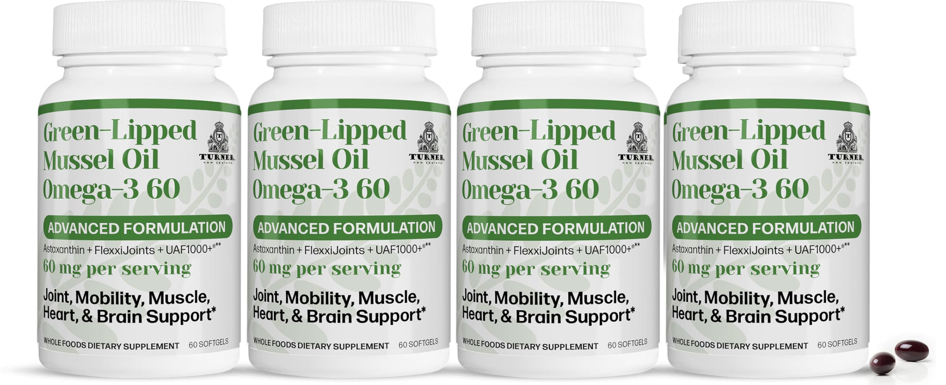 TURNER New Zealand Green Lipped Omega-3 Mussel Oil Capsule 240