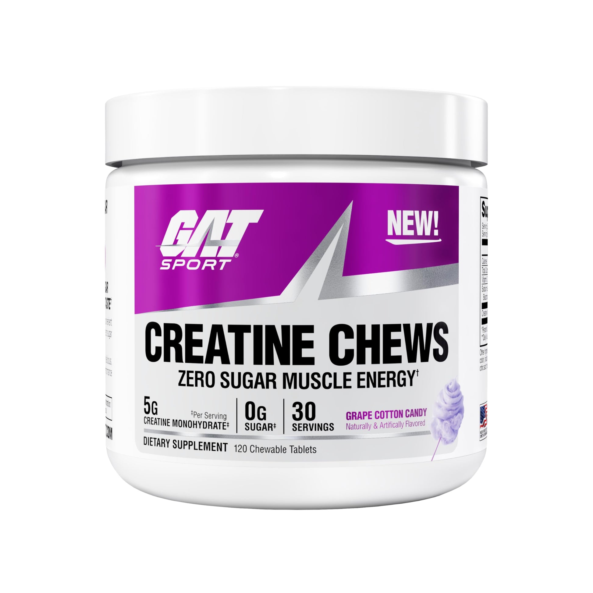 GAT SPORT Creatine Chews Chewable, 30 Count