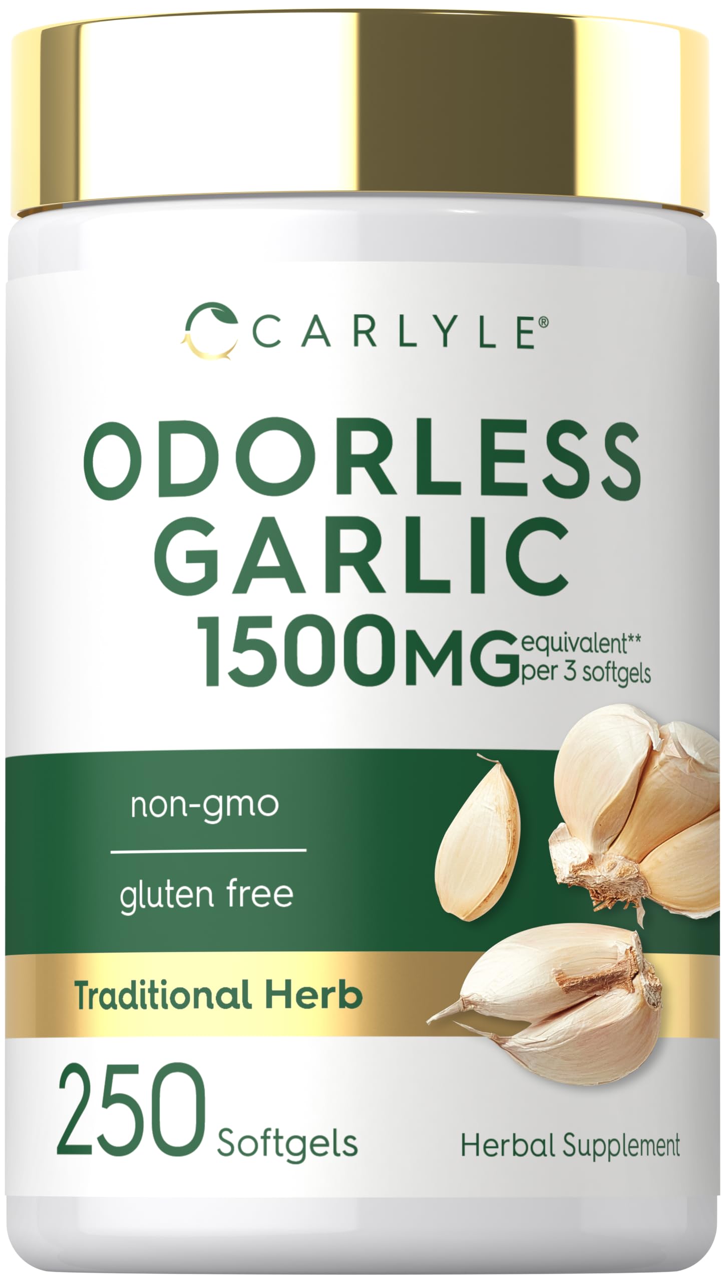 Carlyle Odorless Garlic Supplement Softgels 250