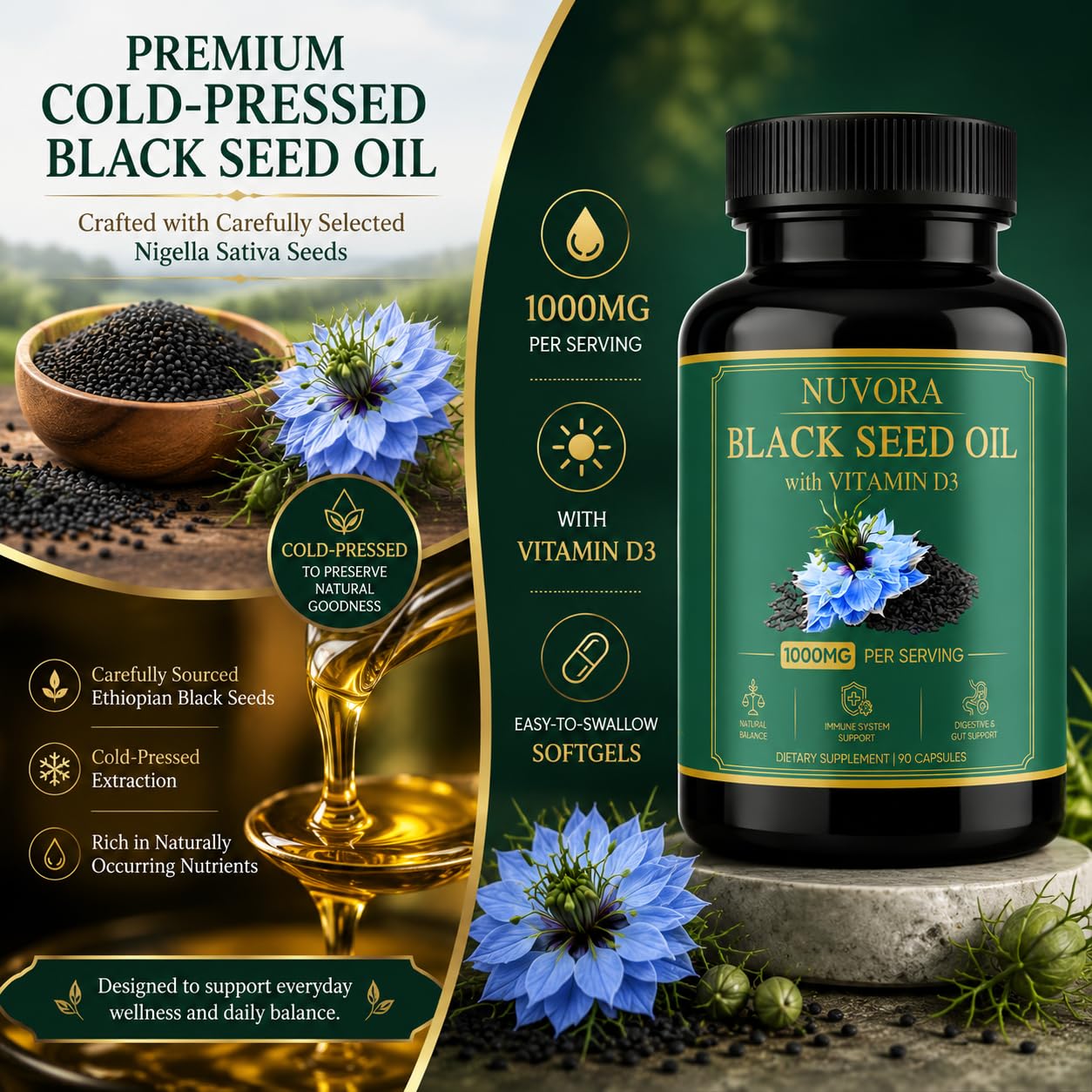 TOGOLIUN Nuvora Black Seed Oil Capsule 2 Count