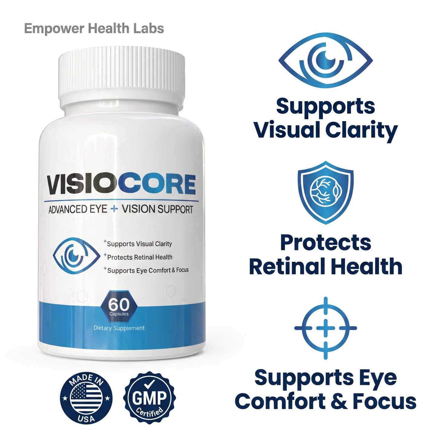 Empower Health Labs VisioCore Advanced Eye & Vision Support Capsule, 60 Capsules