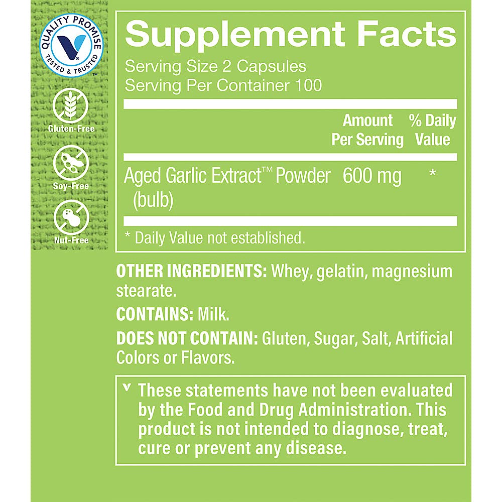 The Vitamin Shoppe Garlic 600 mg Capsules 200 Count
