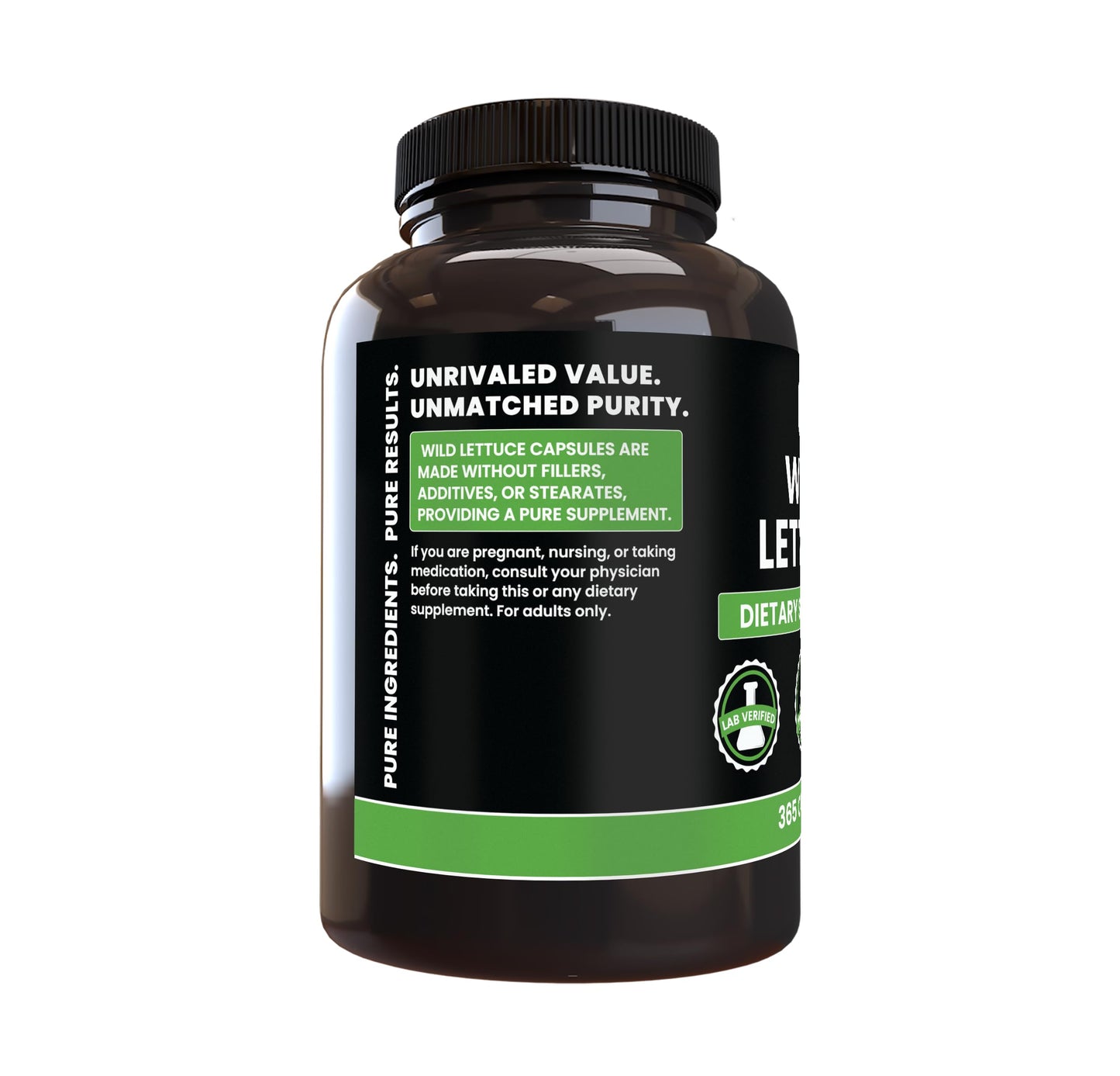 PURE ORIGINAL INGREDIENTS Wild Lettuce 365 Capsules