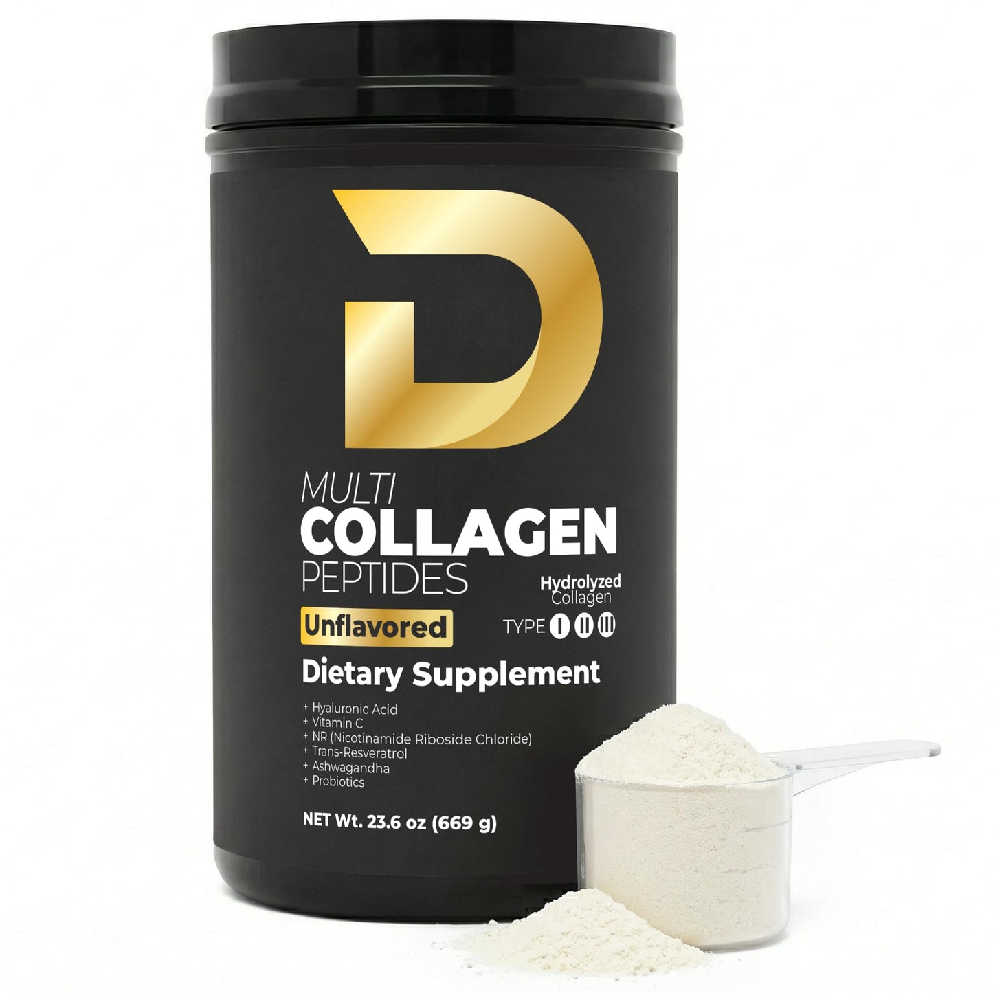 D Collagen Store by Dr. Naim Doctor-Formulated Multi Collagen Peptides Powder for Skin, Hair, Nails & Gut Support, Unflavored, 30 Servings