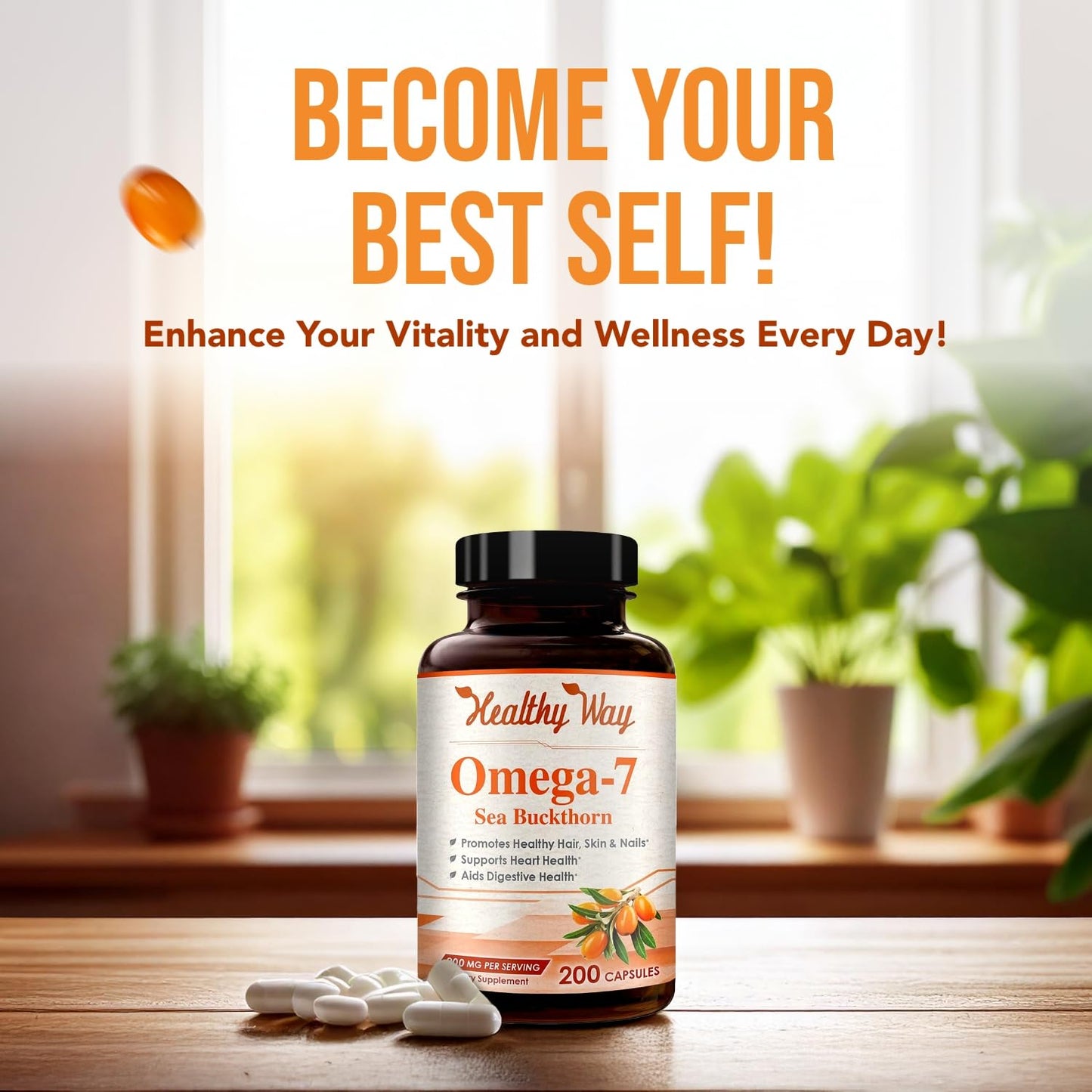 Healthy Way Pure Omega 7 Fatty Acids Capsules 200