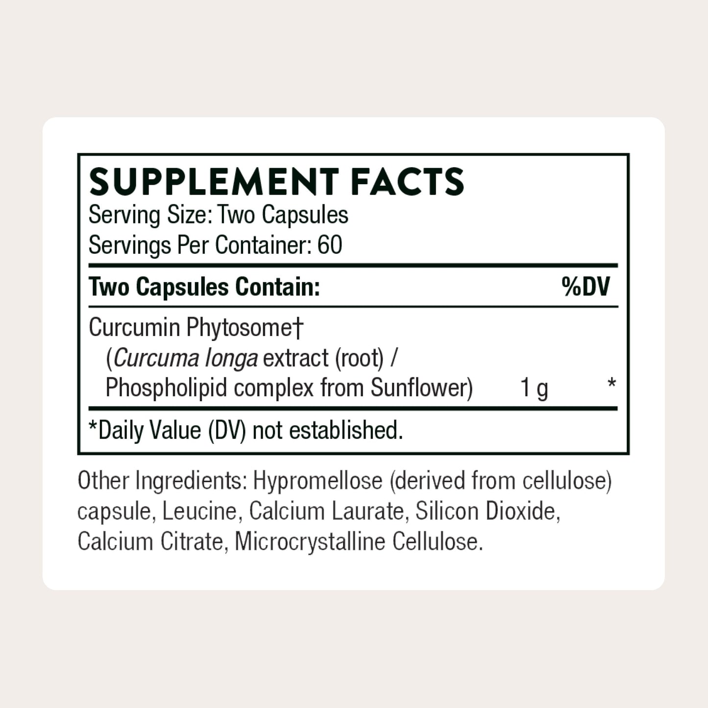THORNE Curcumin Phytosome 1,000 mg Curcumin Supplement Capsules, 120 Capsules