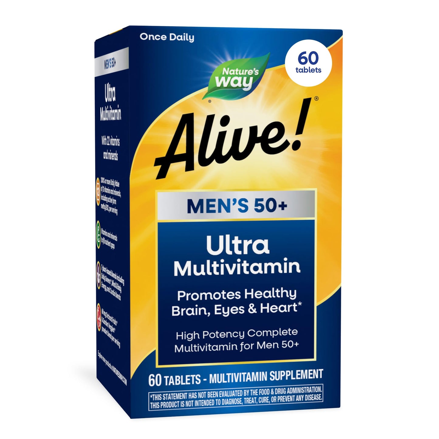 Nature's Way Alive! Ultra Potency Multivitamin for Men 50 Plus 60 Tablets