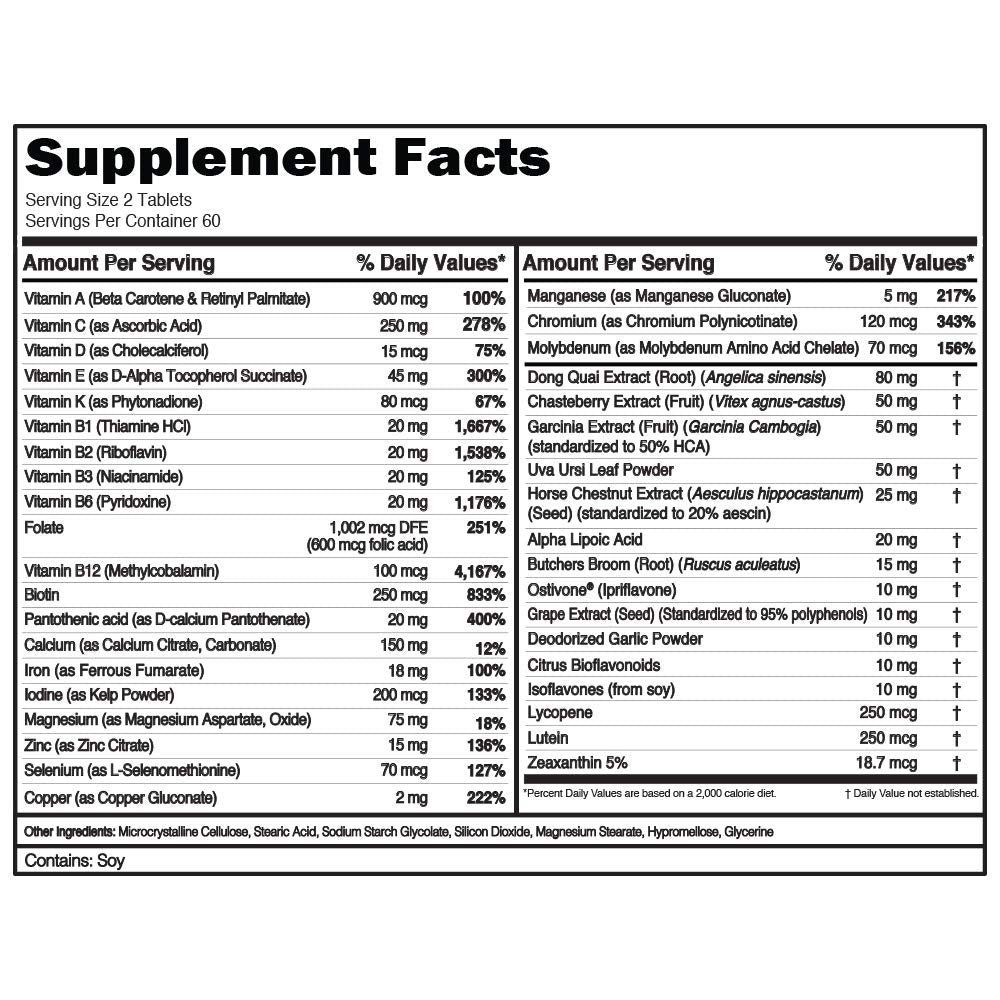 Evlution Women's Multivitamin Tablet, 120-Count