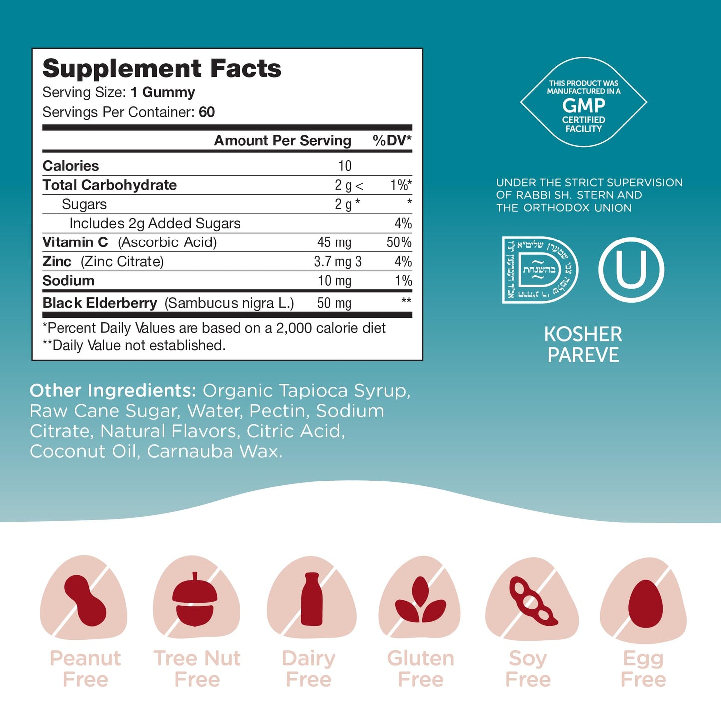 Zahler Chapter One Immune Support Gummies with Vitamin C, Zinc & Black Elderberry for Kids & Adults, 60 Count
