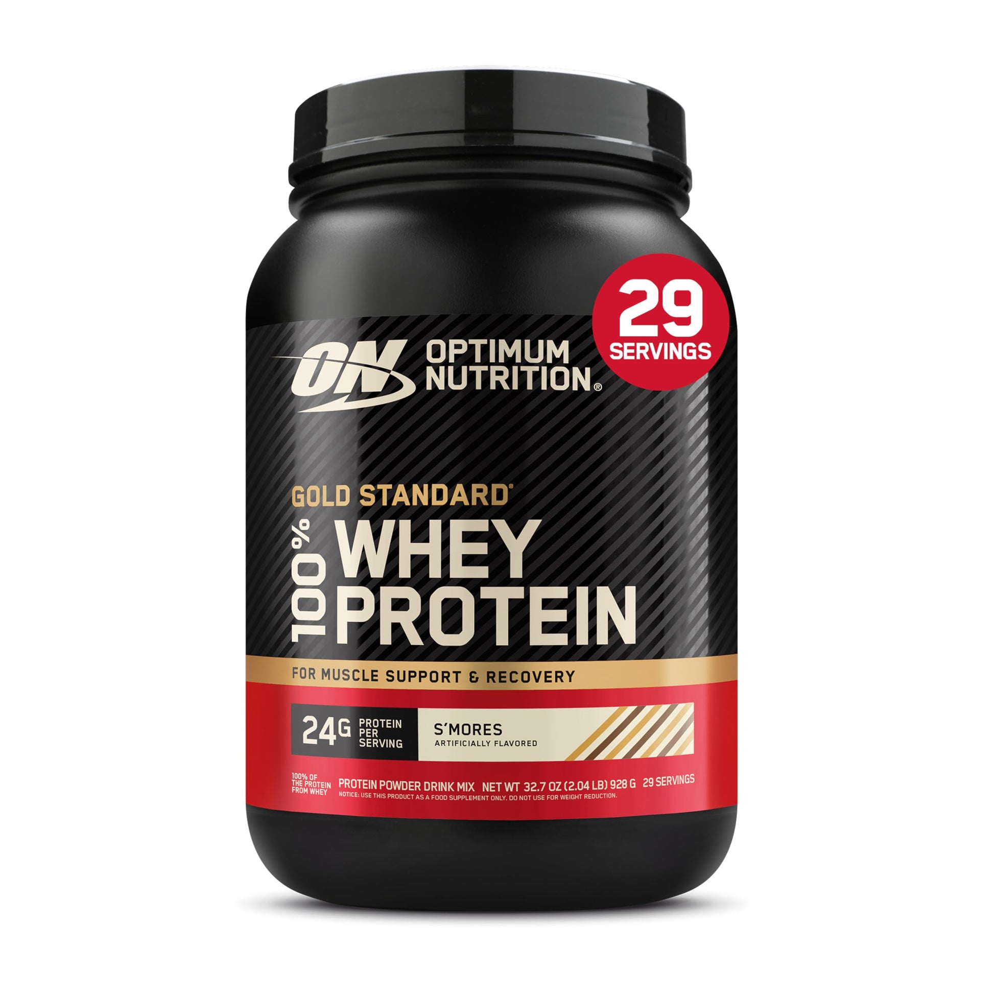 Optimum Nutrition Gold Standard 100% Whey Protein Powder, S'Mores, 2 lb, 32 Servings