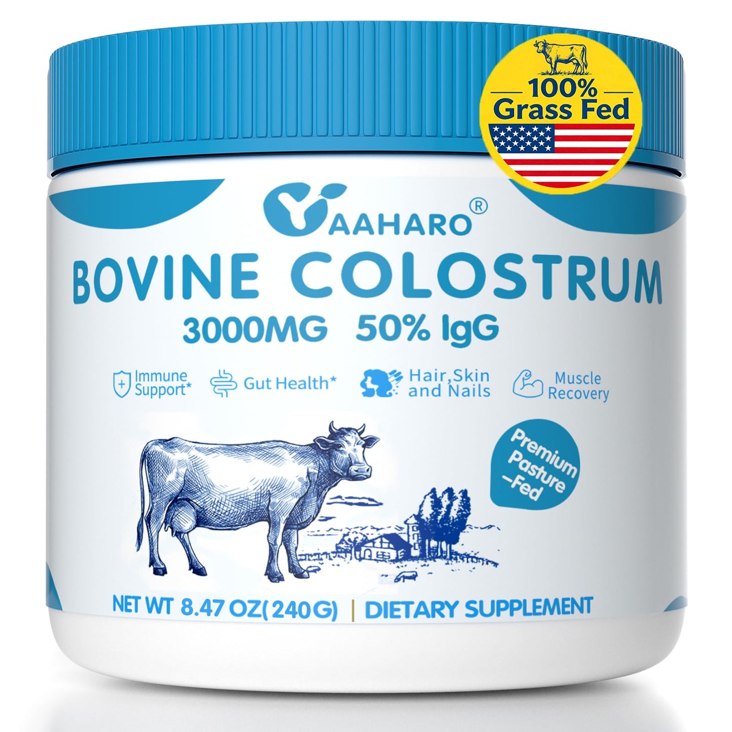YAAHARO Bovine Colostrum Powder 8.47 oz