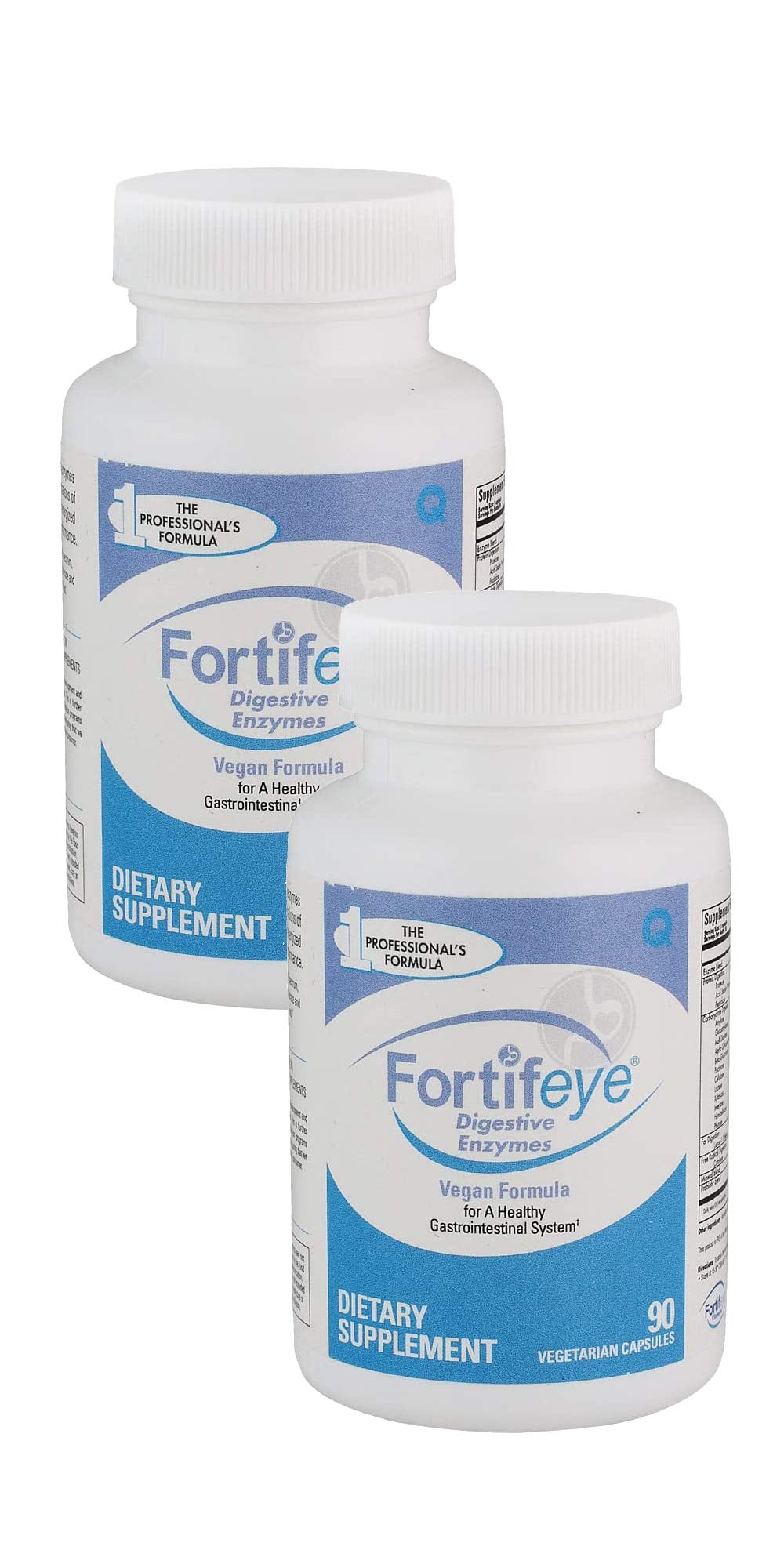 Fortifeye Vitamins Digestive Enzymes with Probiotics for Digestive Health Capsules, 180 Capsules