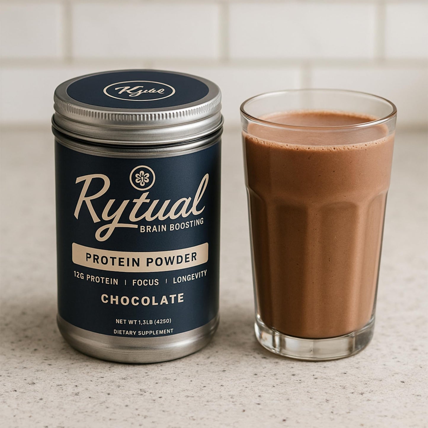 Rytual Brain Boosting Whey Protein Powder Chocolate 16 Servings