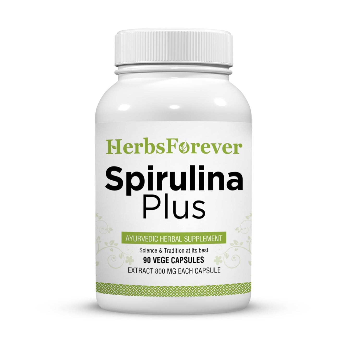 Herbsforever Spirulina Plus-SuperFood Capsules 90 Count