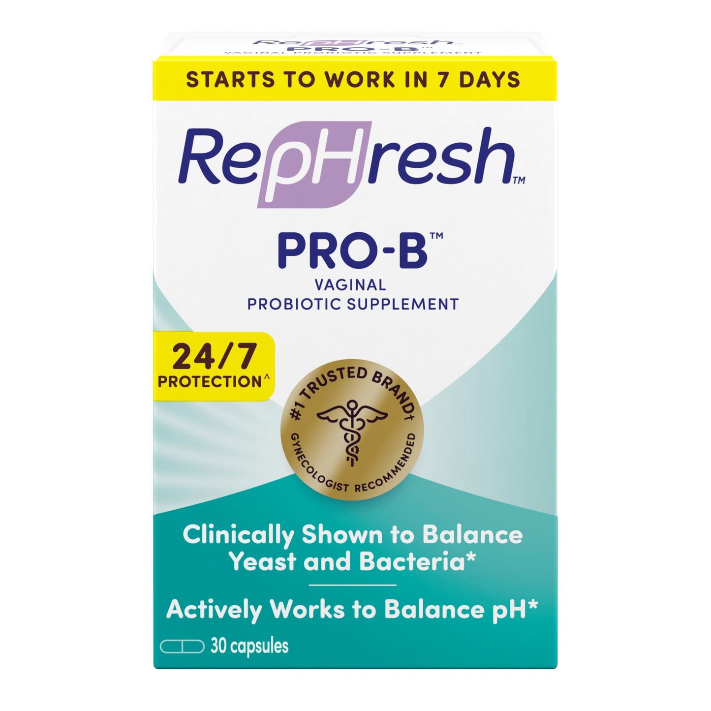 Rephresh Pro-B Vaginal Probiotic Supplement Capsule, 30 Count