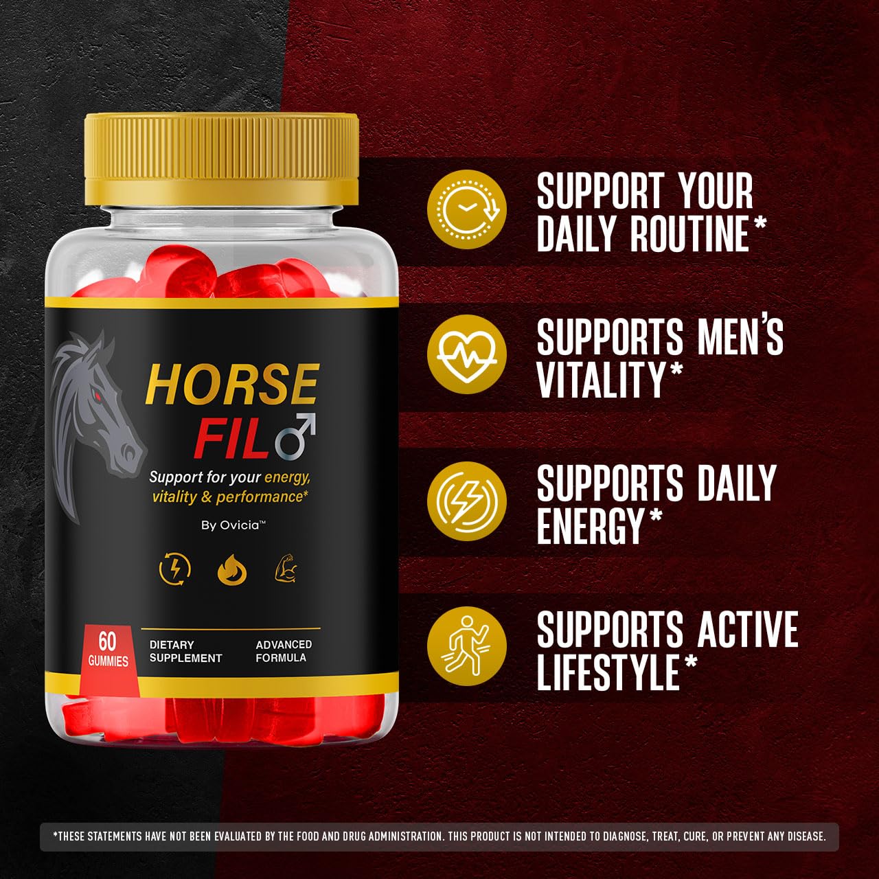 OVICIA Horsefil Gummies Gummy, 60 Count