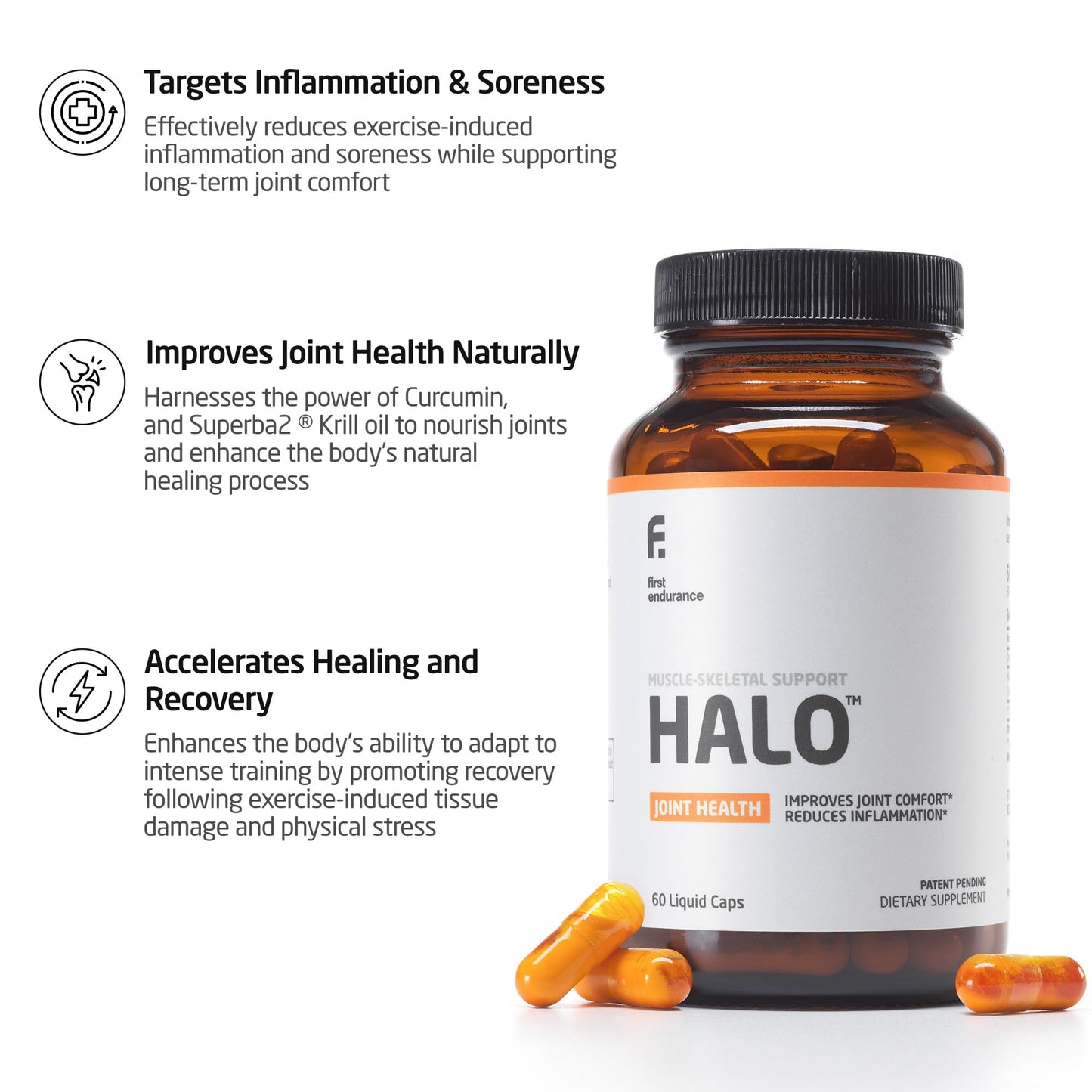 FIRST ENDURANCE Halo Joint Health Supplement Capsule 60 Count