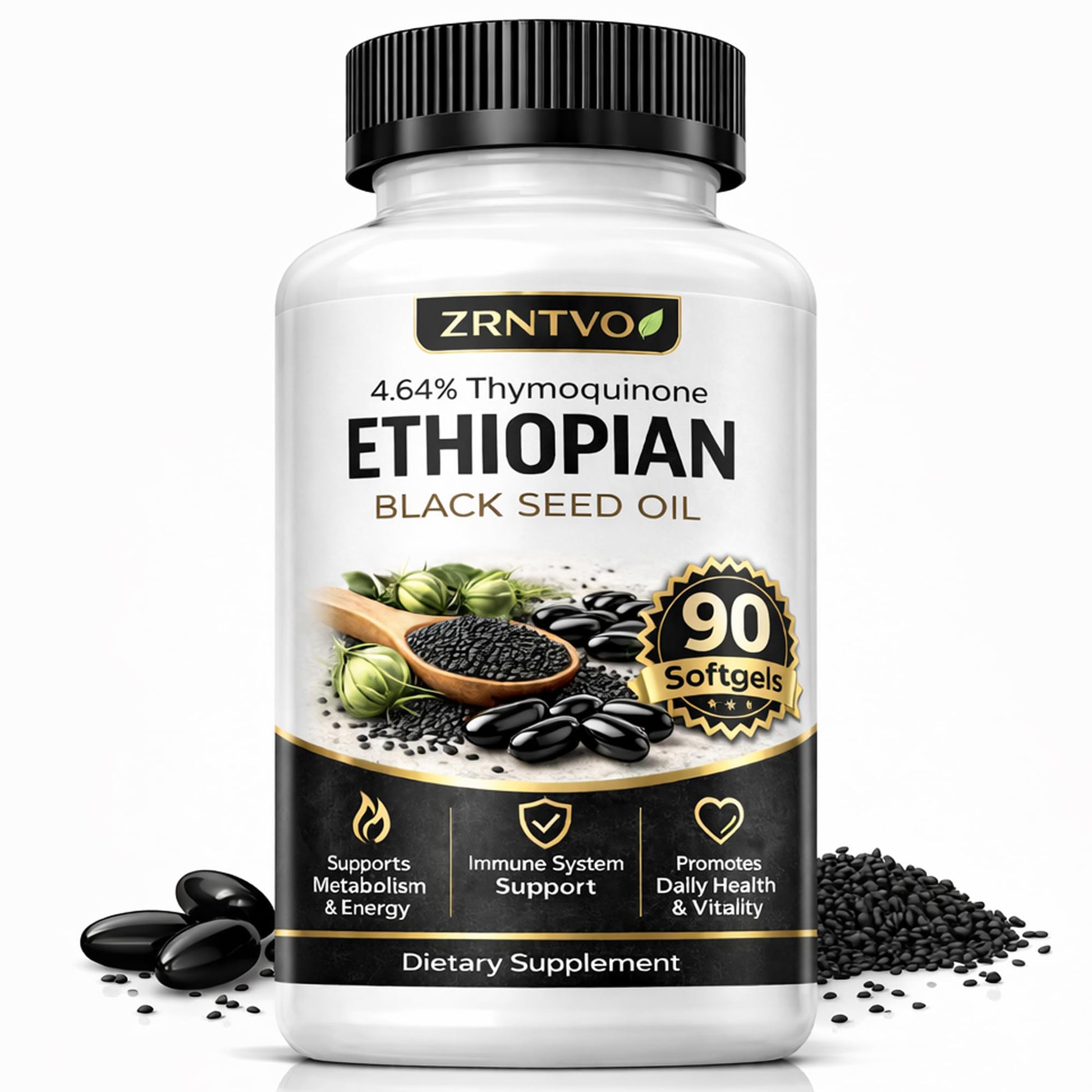 DAISYTREE Ethiopian Black Seed Oil Softgels 90-count