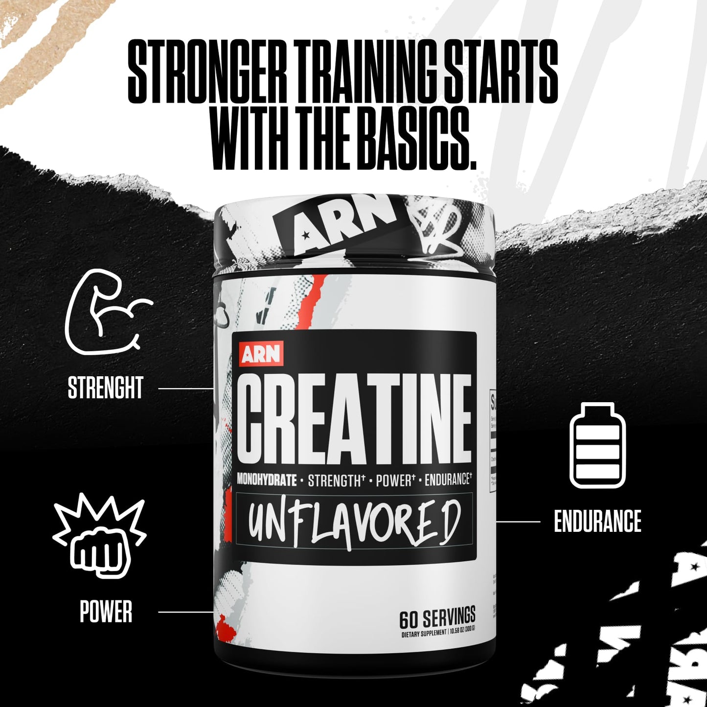 Arms Race Nutrition Creatine Monohydrate Powder 10.58 Ounce
