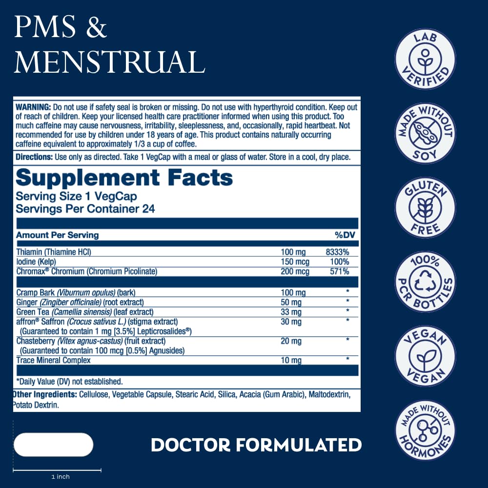 Solaray PMS & Menstrual Life Stages Capsules 24