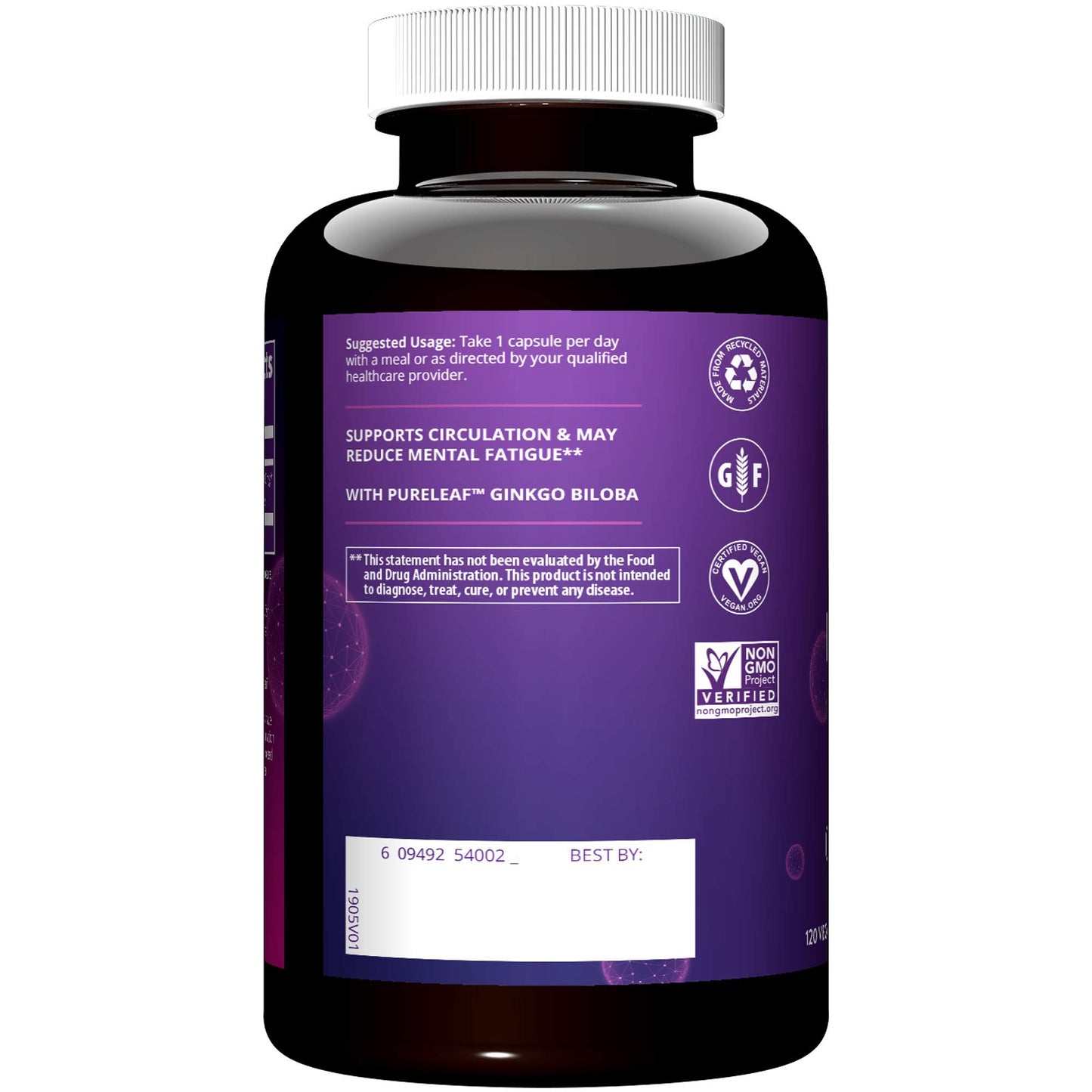 MRM Ginkgo B 60 mg Capsule, 120 Count
