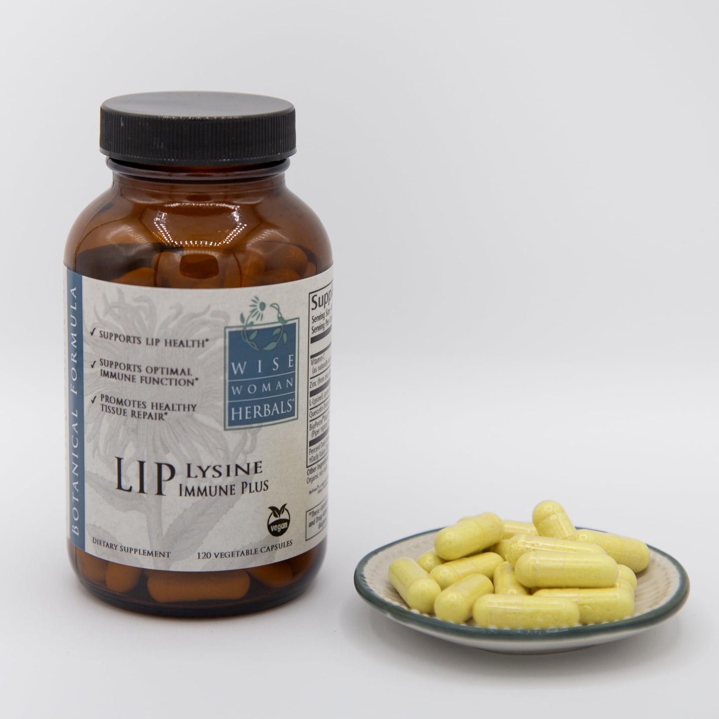 Wise Woman Herbals Lysine Immune Plus Lip Capsule 120 Count