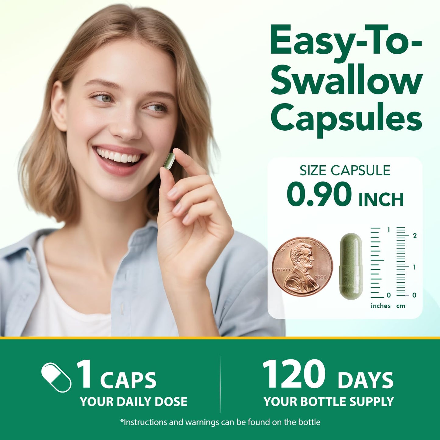 NIFEISHI Body Deodorizing Supplement Chlorophyll Capsules, 120 Capsules