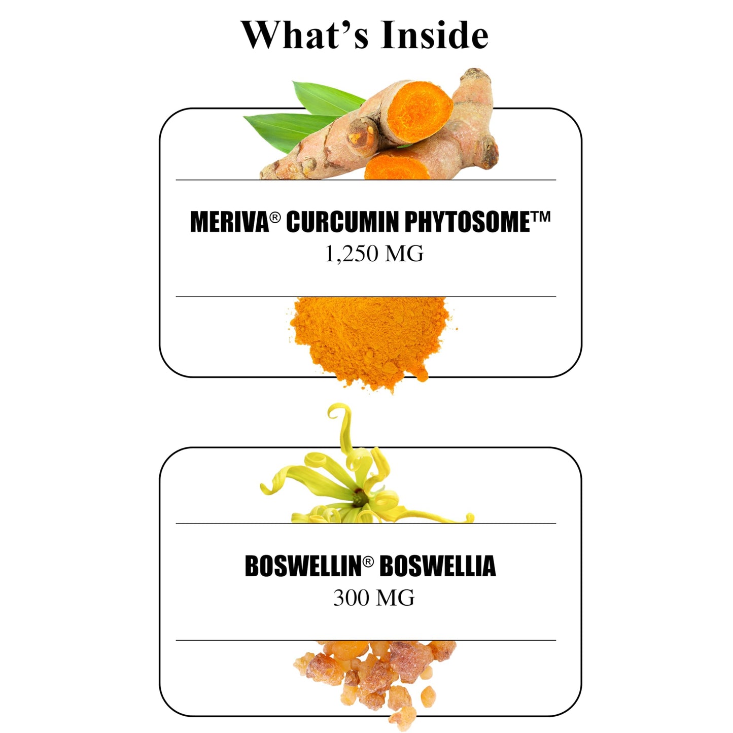 Durable Turmeric 1250 mg Meriva Curcumin with Boswellia Capsules 180 Capsules
