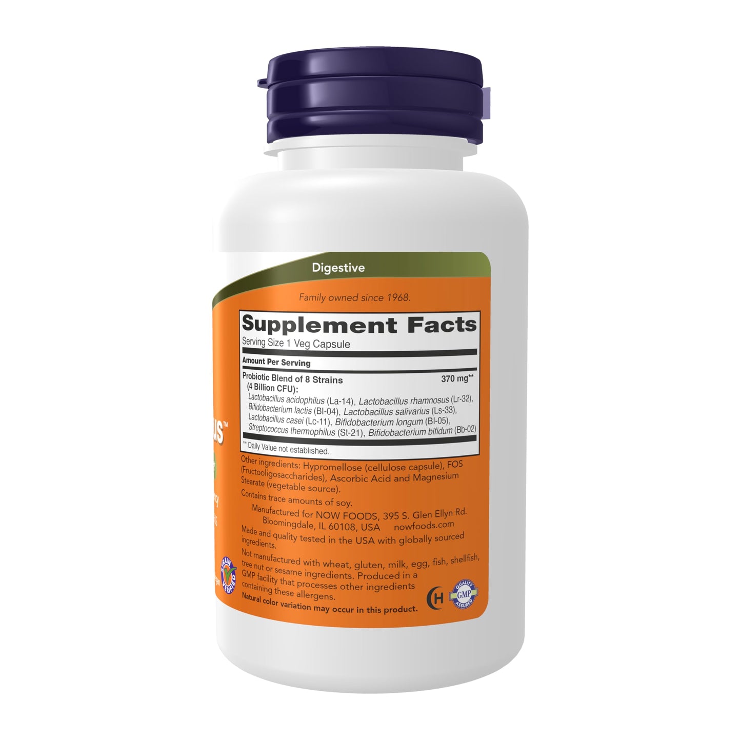 NOW Foods Gr8-Dophilus with 8 Strains & 4 Billion Potency, Shelf Stable, 120 Capsules