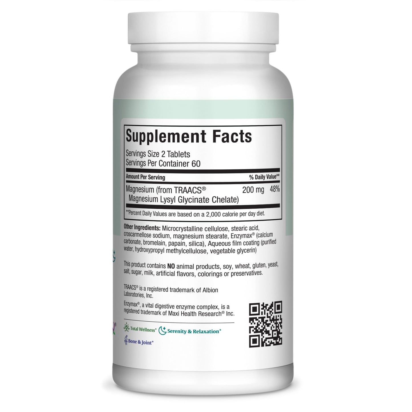 Maxi Health Magnesium Glycinate Lysyl Supplement 120 Tablets