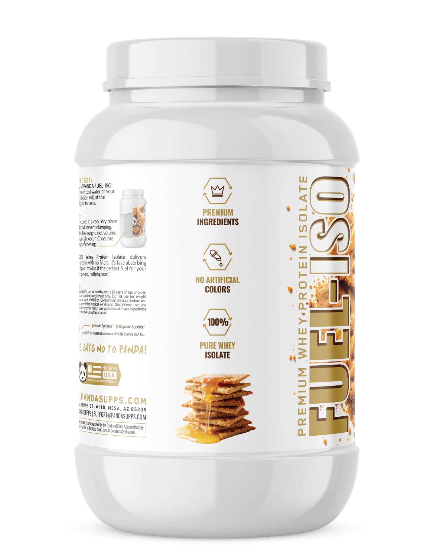Underground Bio Labs Panda Fuel ISO Whey Protein Toasted Honey Grahams Powder 26.4 Servings