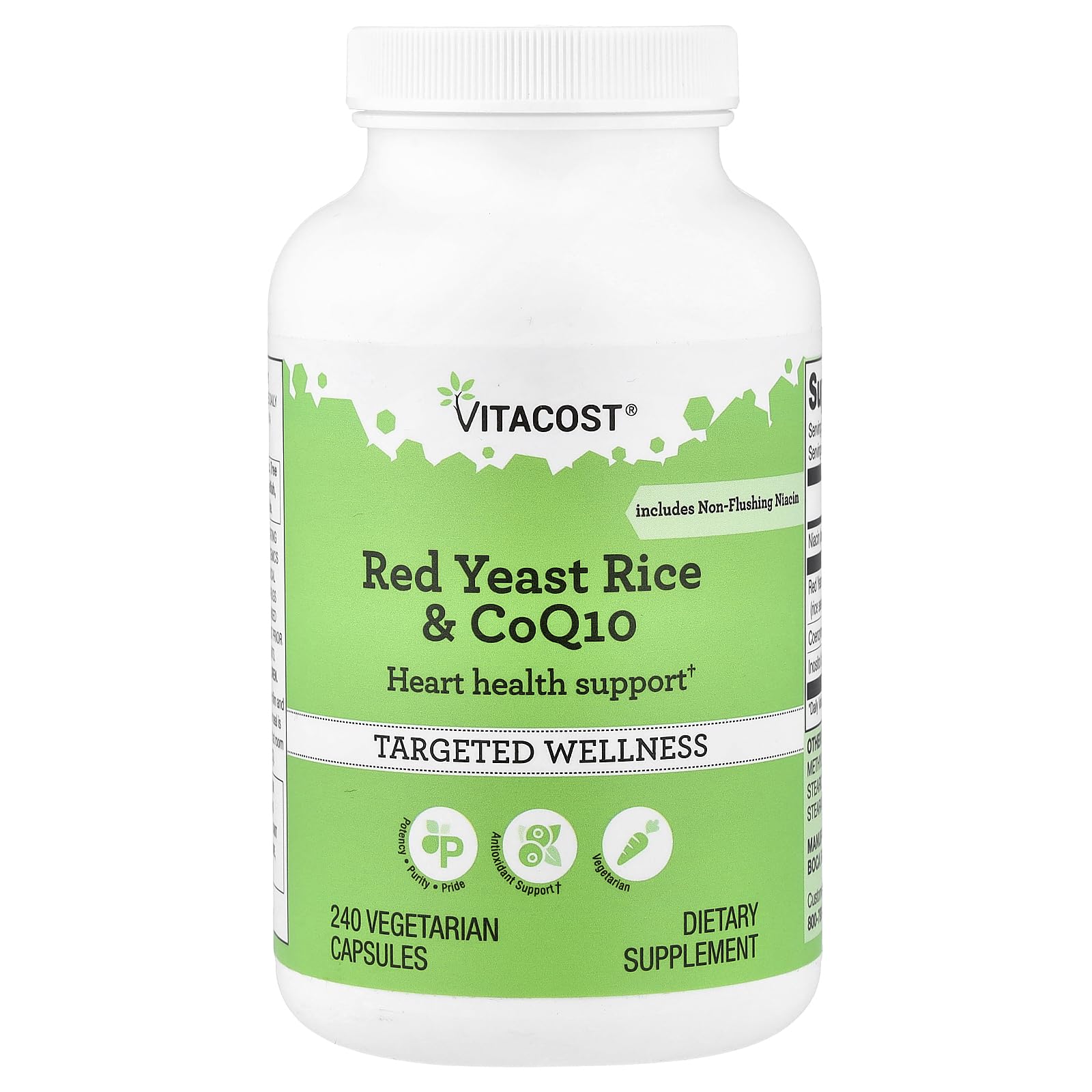 Vitacost Red Yeast Rice & CoQ10 Capsules, 240 Count