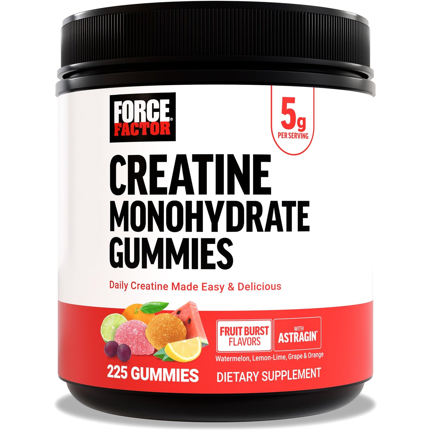 Force Factor Creatine Monohydrate Gummies, 225 Gummies